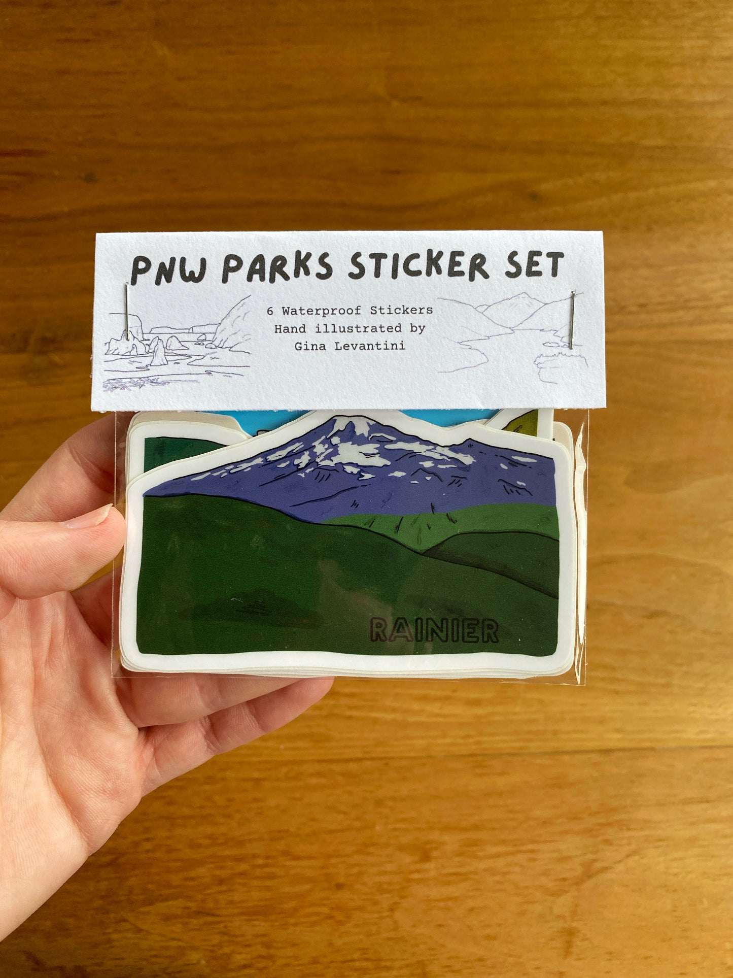 PNW National Park Sticker Bundle- Illustrated Sticker Set