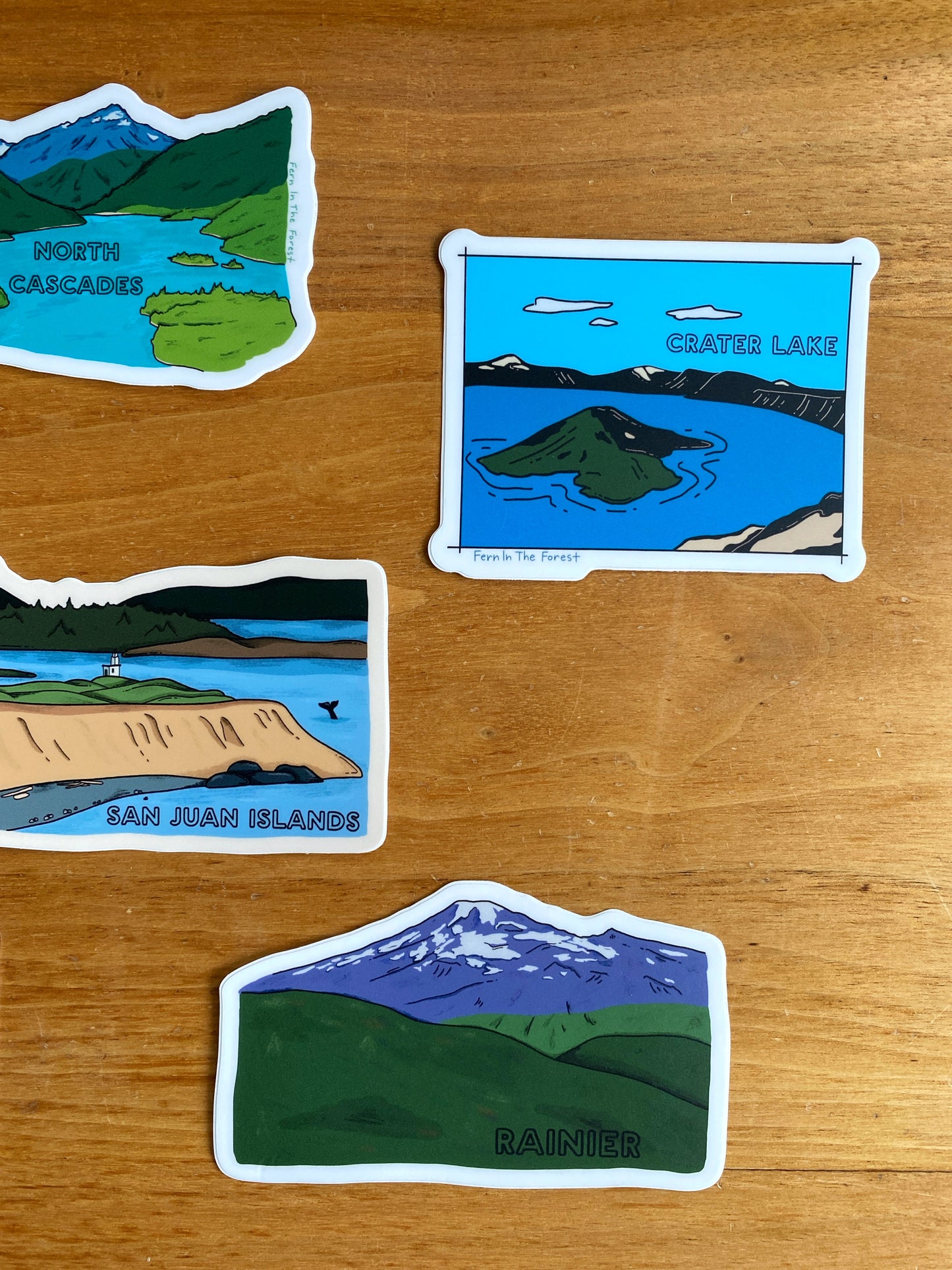 PNW National Park Sticker Bundle- Illustrated Sticker Set