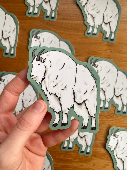 Illustrated Mountain Goat Sticker | 3.25" x 2.75"