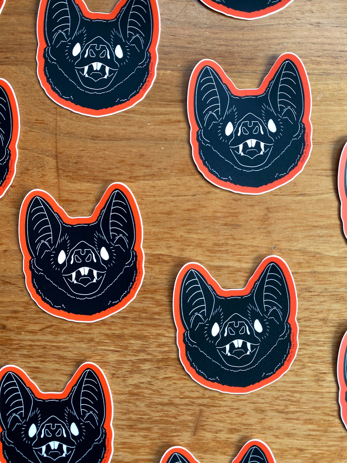 Illustrated Bat Sticker | 2.5" x 2.75"