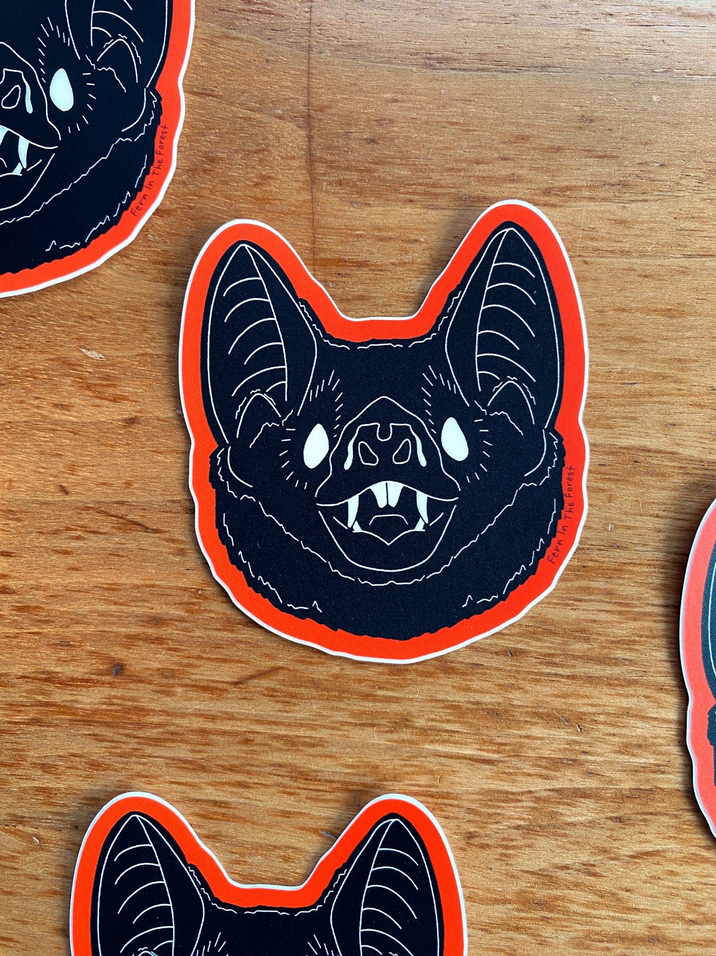 Illustrated Bat Sticker | 2.5" x 2.75"