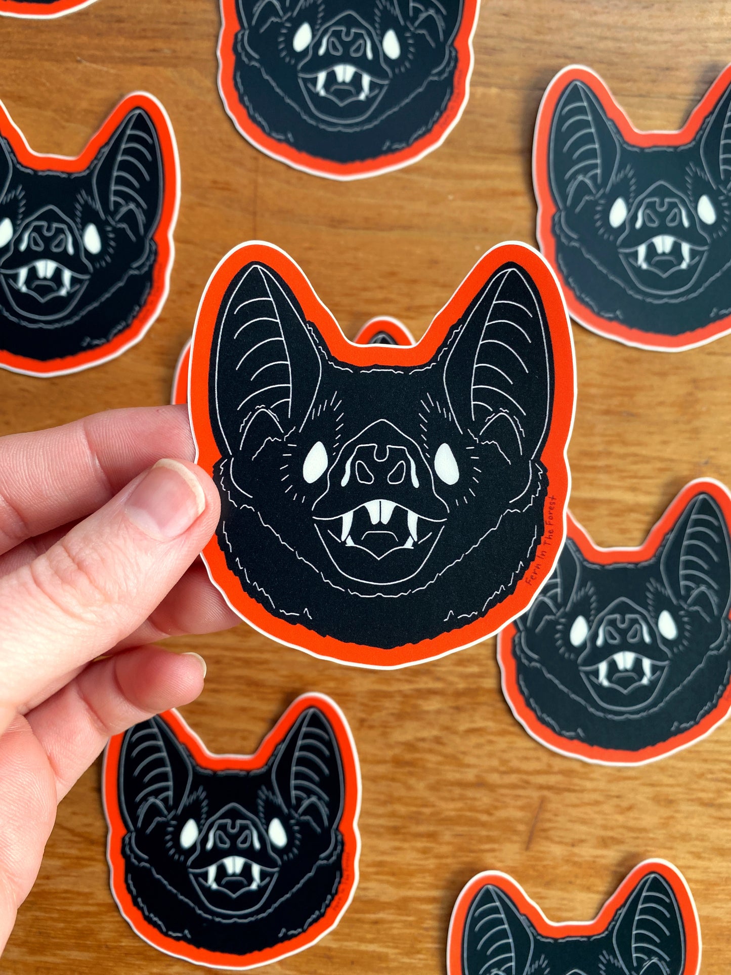 Illustrated Bat Sticker | 2.5" x 2.75"