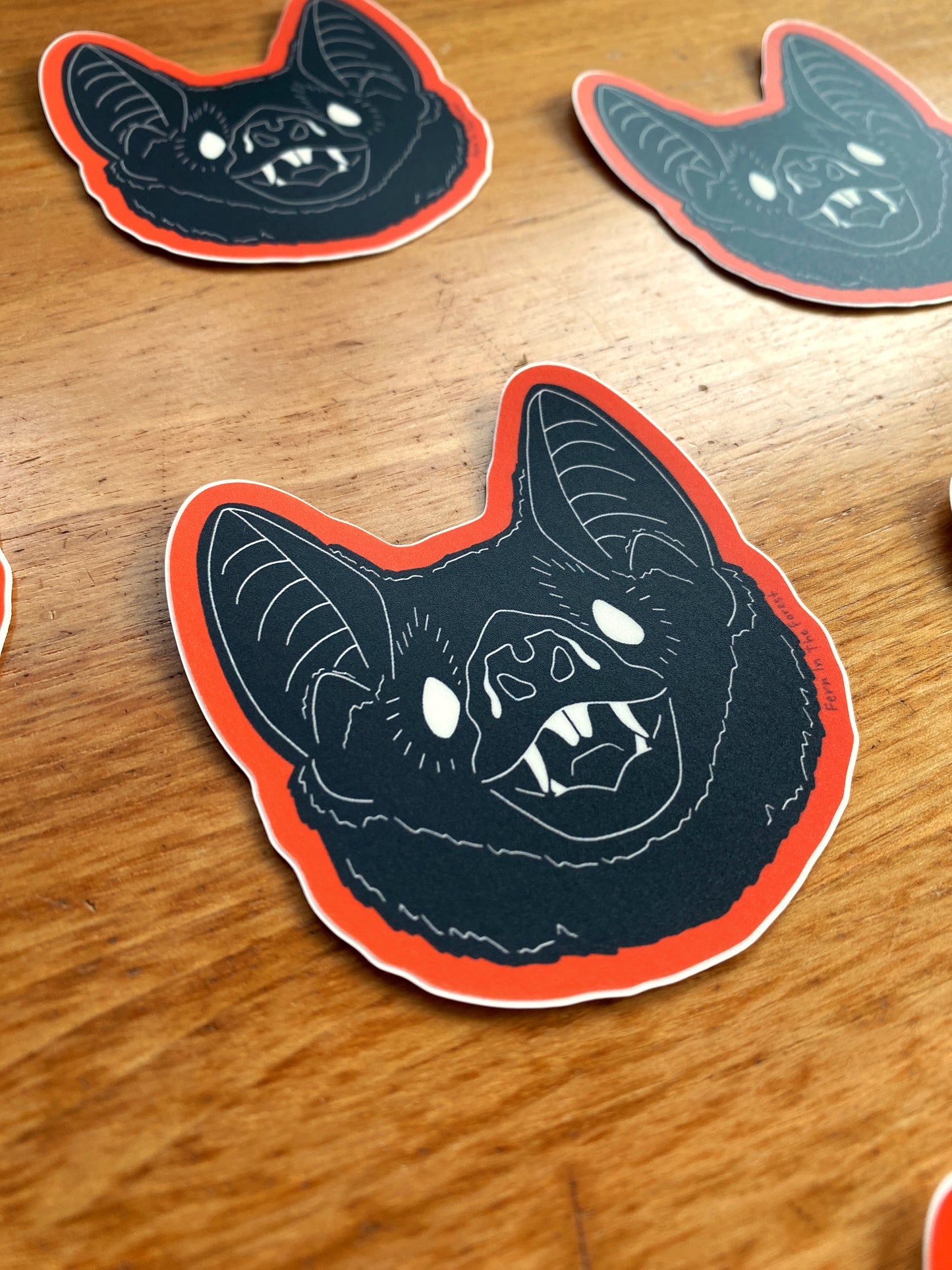 Illustrated Bat Sticker | 2.5" x 2.75"