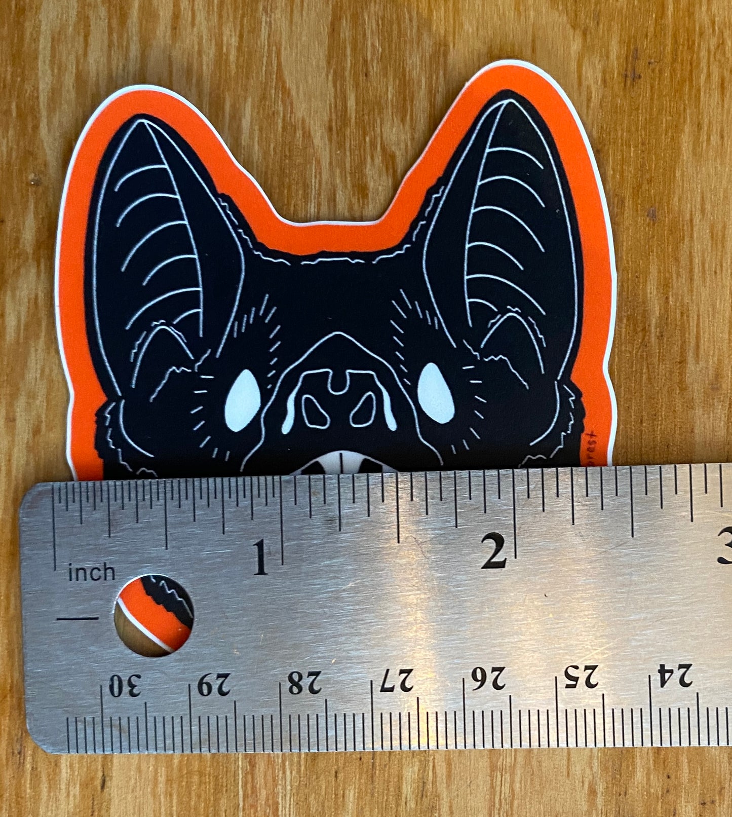 Illustrated Bat Sticker | 2.5" x 2.75"
