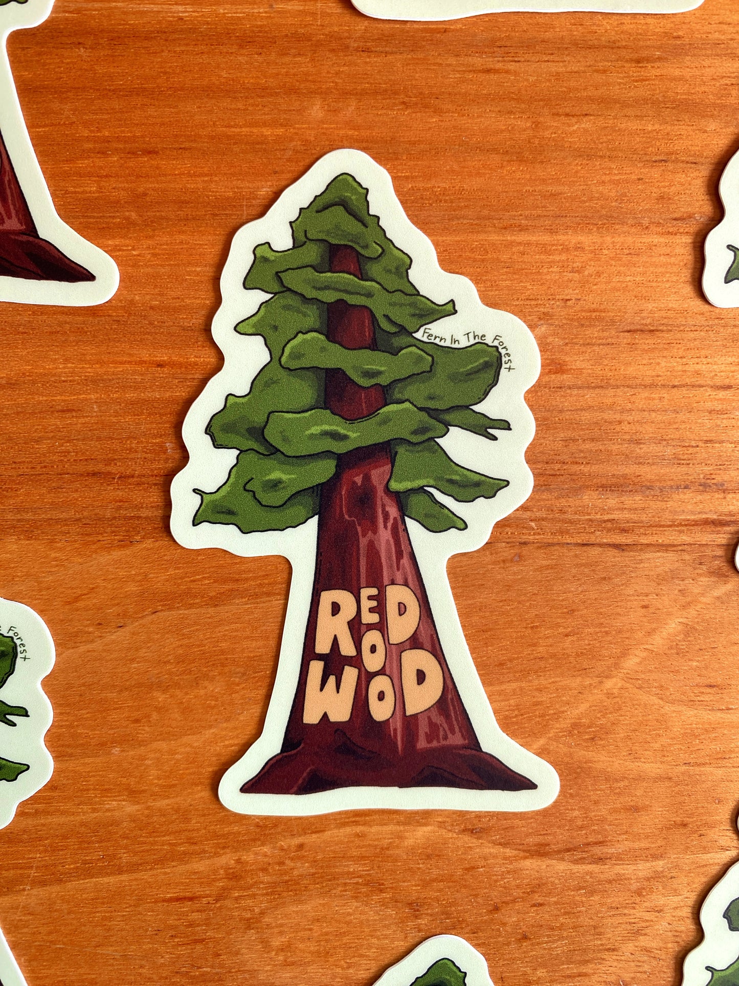 Redwood National Park Illustrated Sticker | 3.5” x 2”