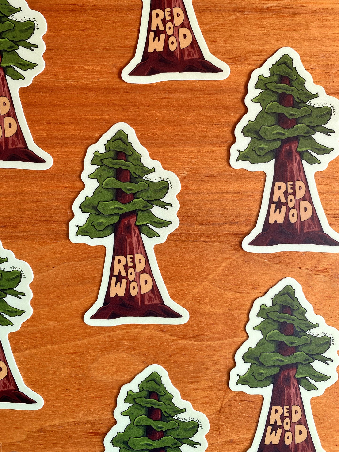 Redwood National Park Illustrated Sticker | 3.5” x 2”