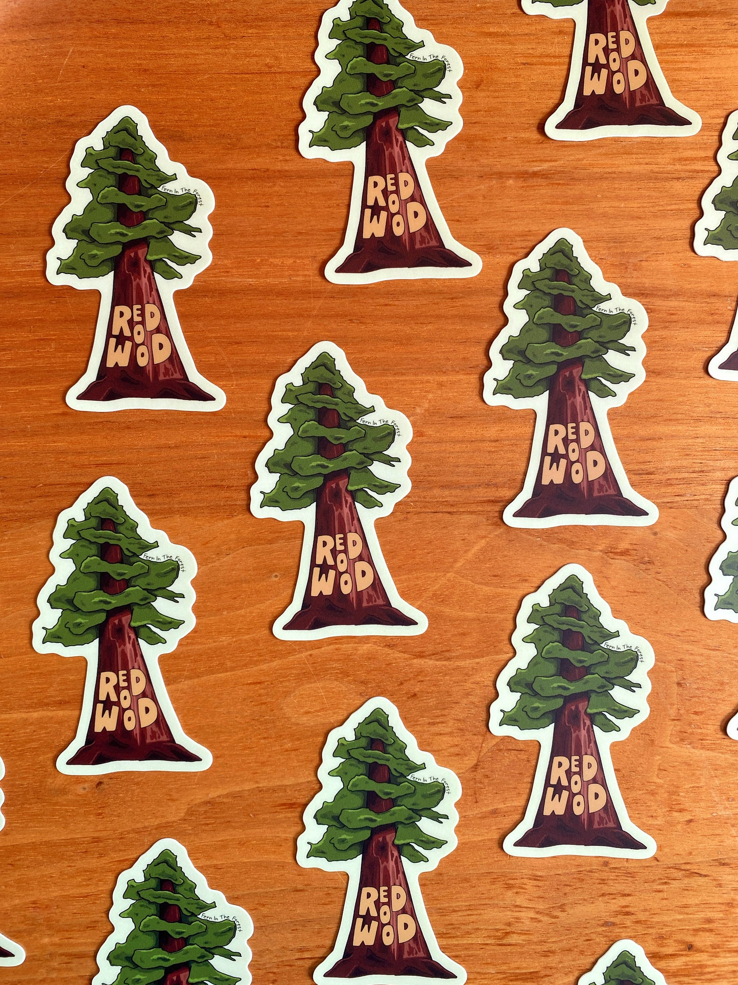 Redwood National Park Illustrated Sticker | 3.5” x 2”