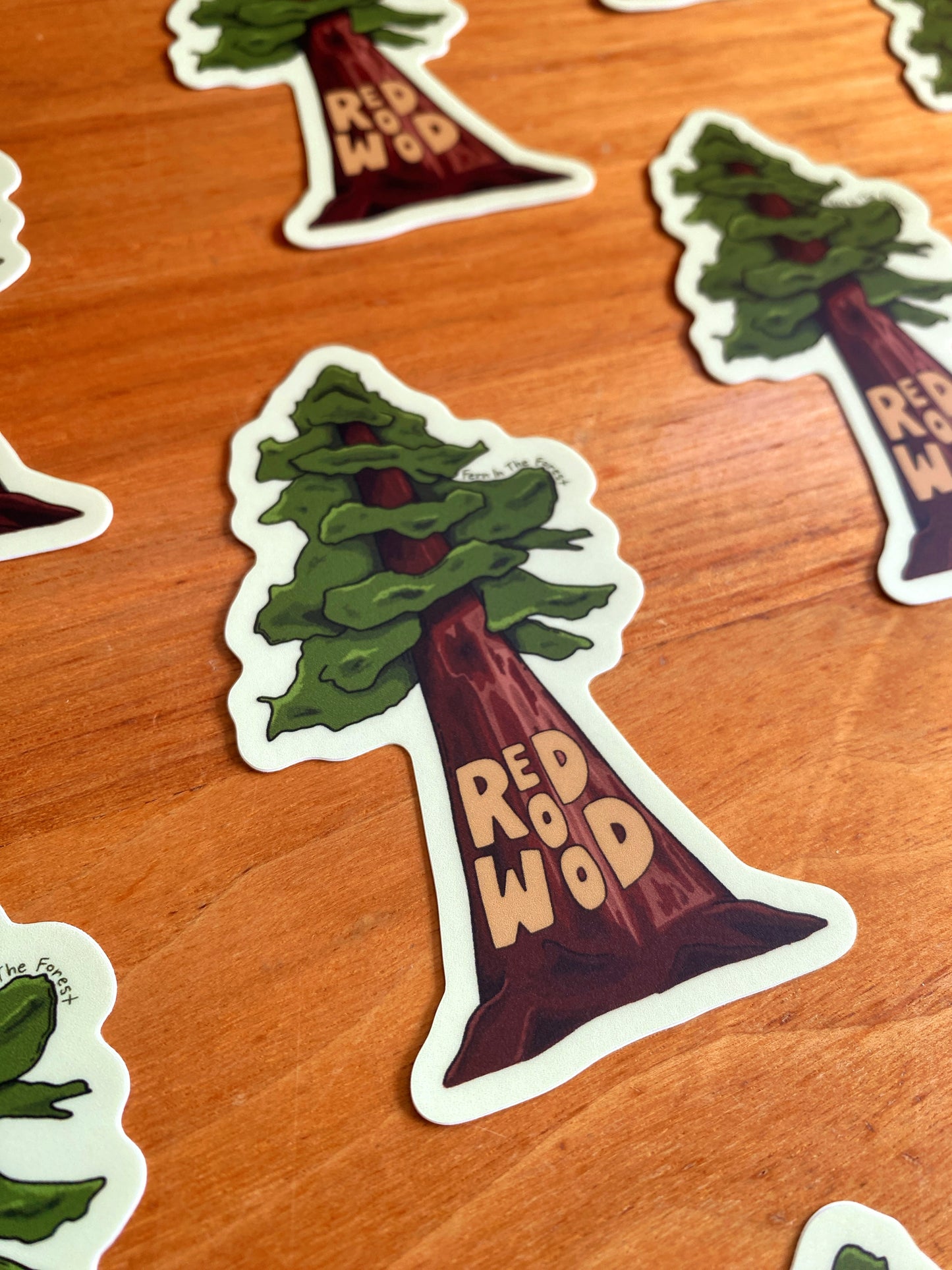 Redwood National Park Illustrated Sticker | 3.5” x 2”