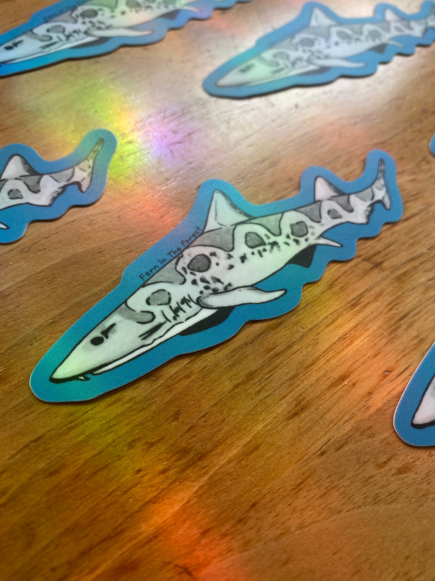 Leopard Shark Watercolor Sticker | 3.8" x 1.5"