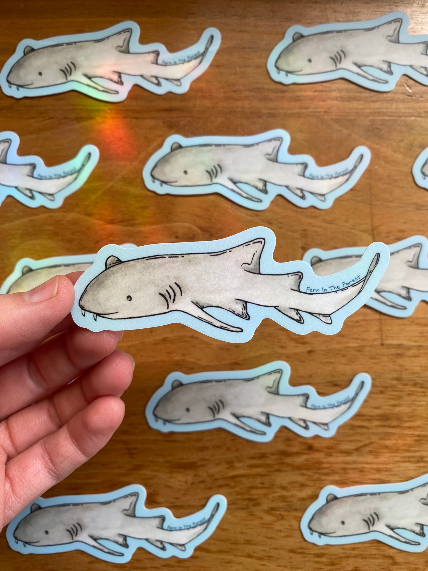 Nurse Shark Watercolor Sticker | 3.6" x 1.4"