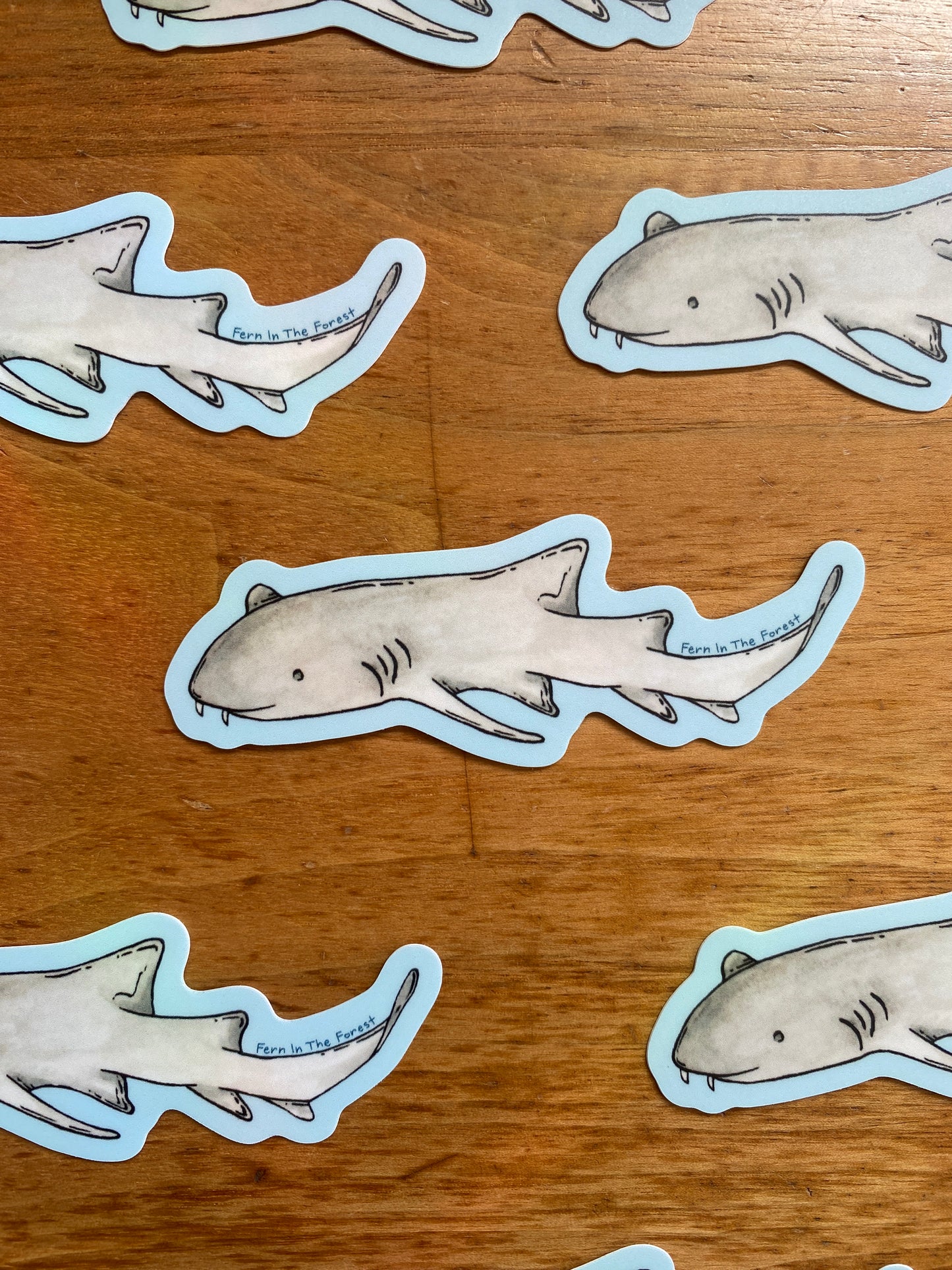 Nurse Shark Watercolor Sticker | 3.6" x 1.4"