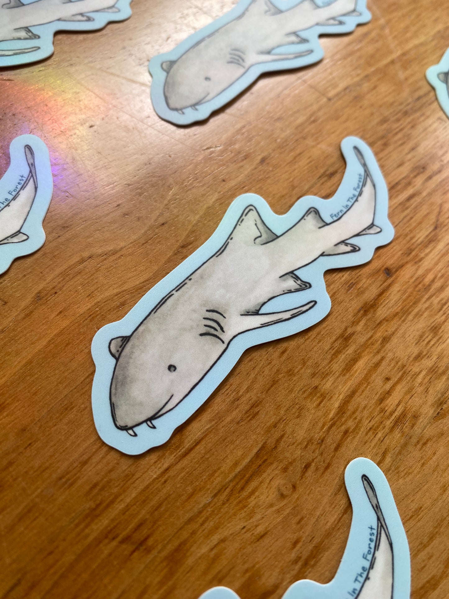 Nurse Shark Watercolor Sticker | 3.6" x 1.4"