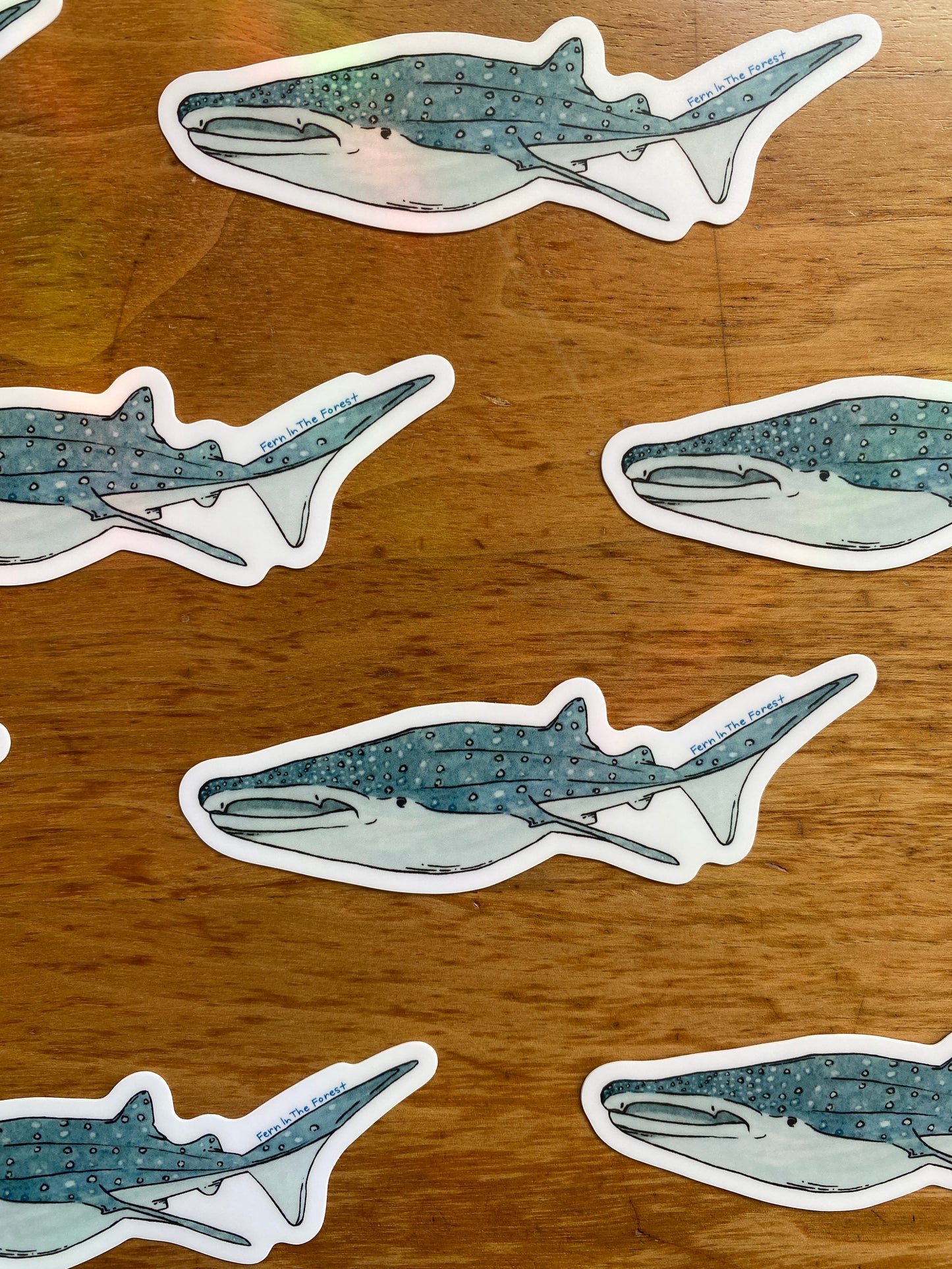 Whale Shark Watercolor Sticker | 4.25” x 1.4”