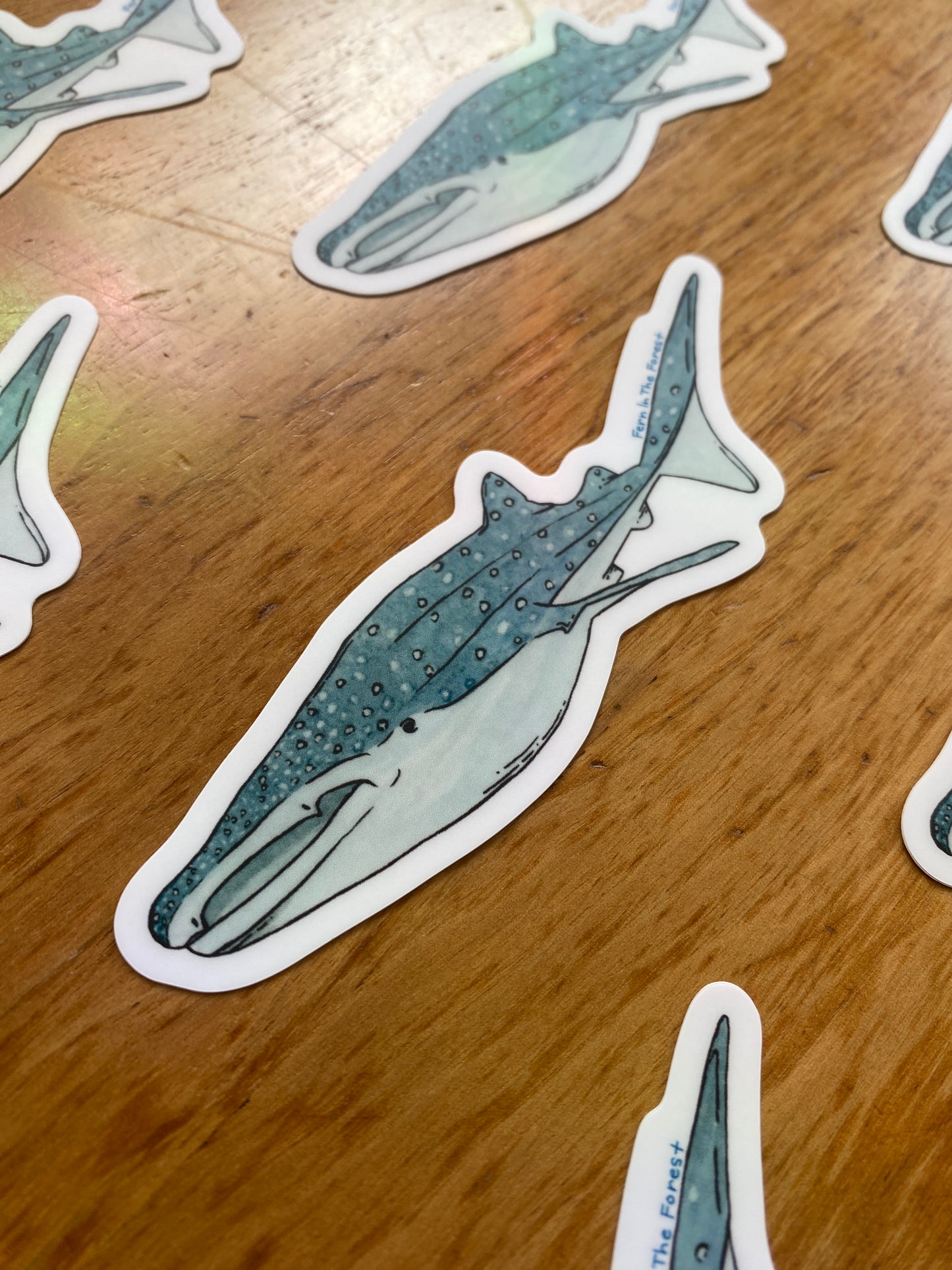 Whale Shark Watercolor Sticker | 4.25” x 1.4”