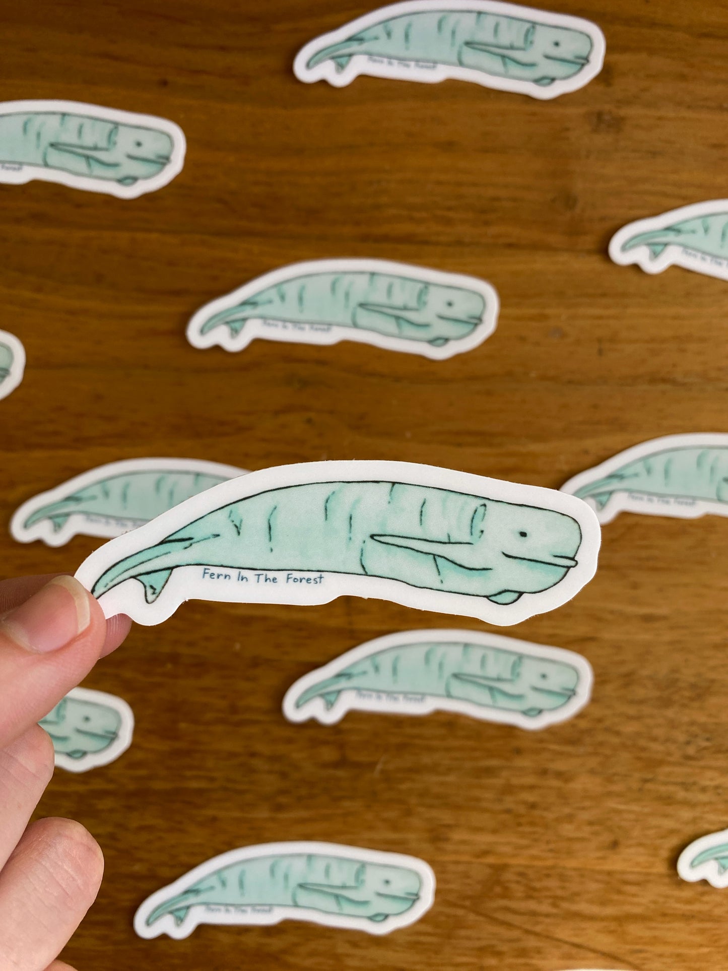 Beluga Whale Watercolor Sticker | 3.25" x 1.1"