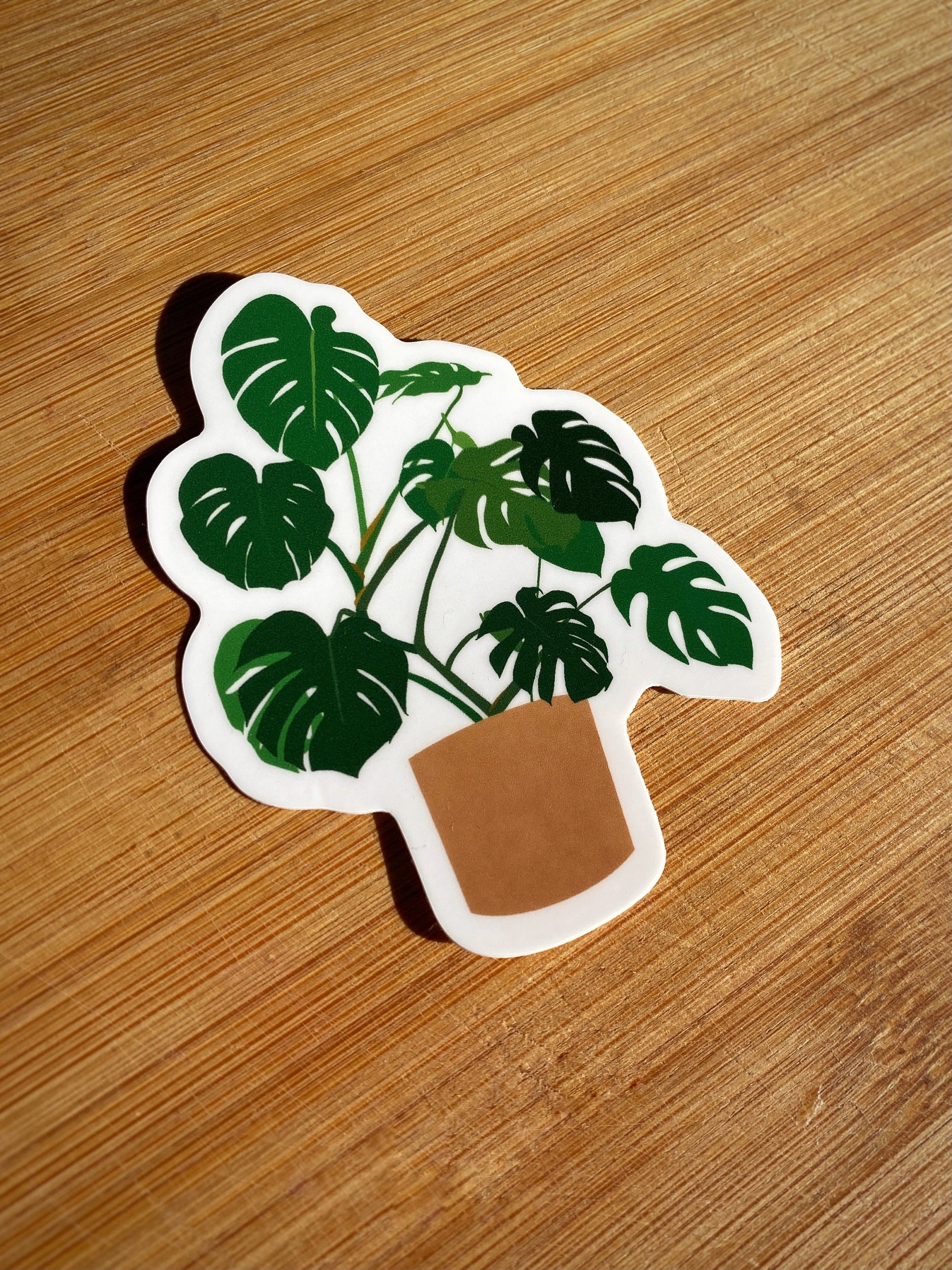 Waterproof monstera sticker