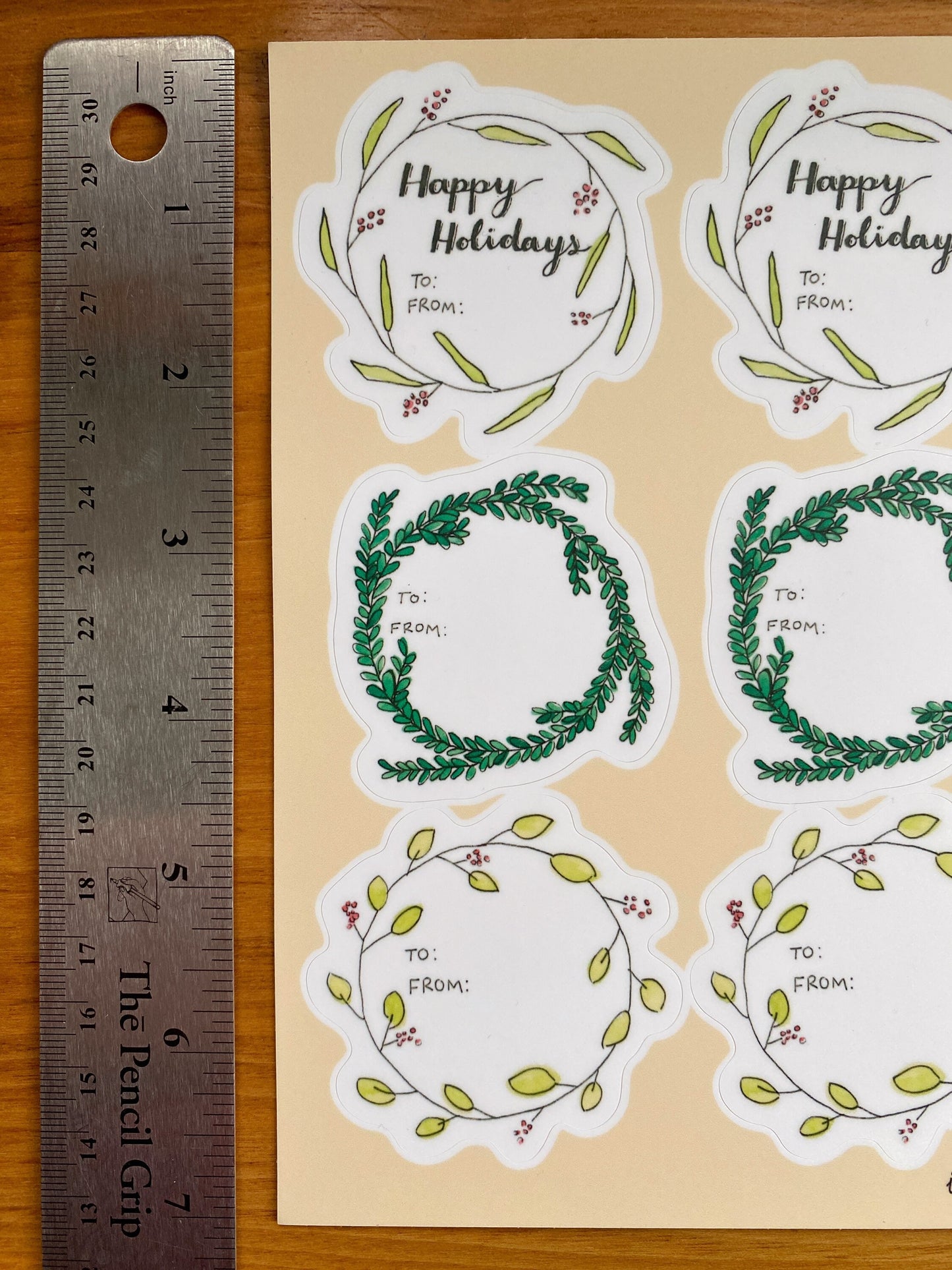 Gift Tag Watercolor Sticker Sheets | 5" x 7"