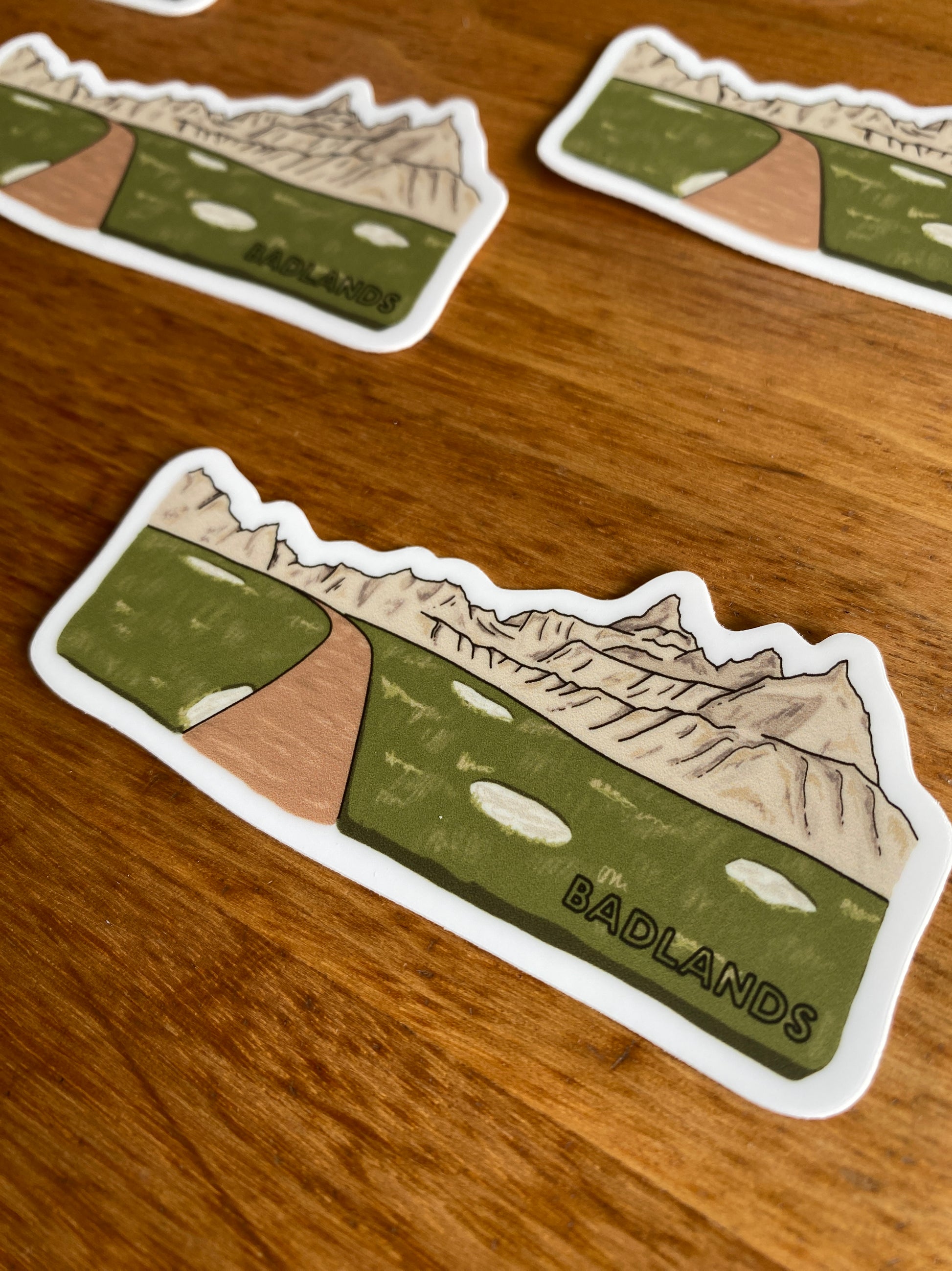 Badlands National Park vinyl sticker.