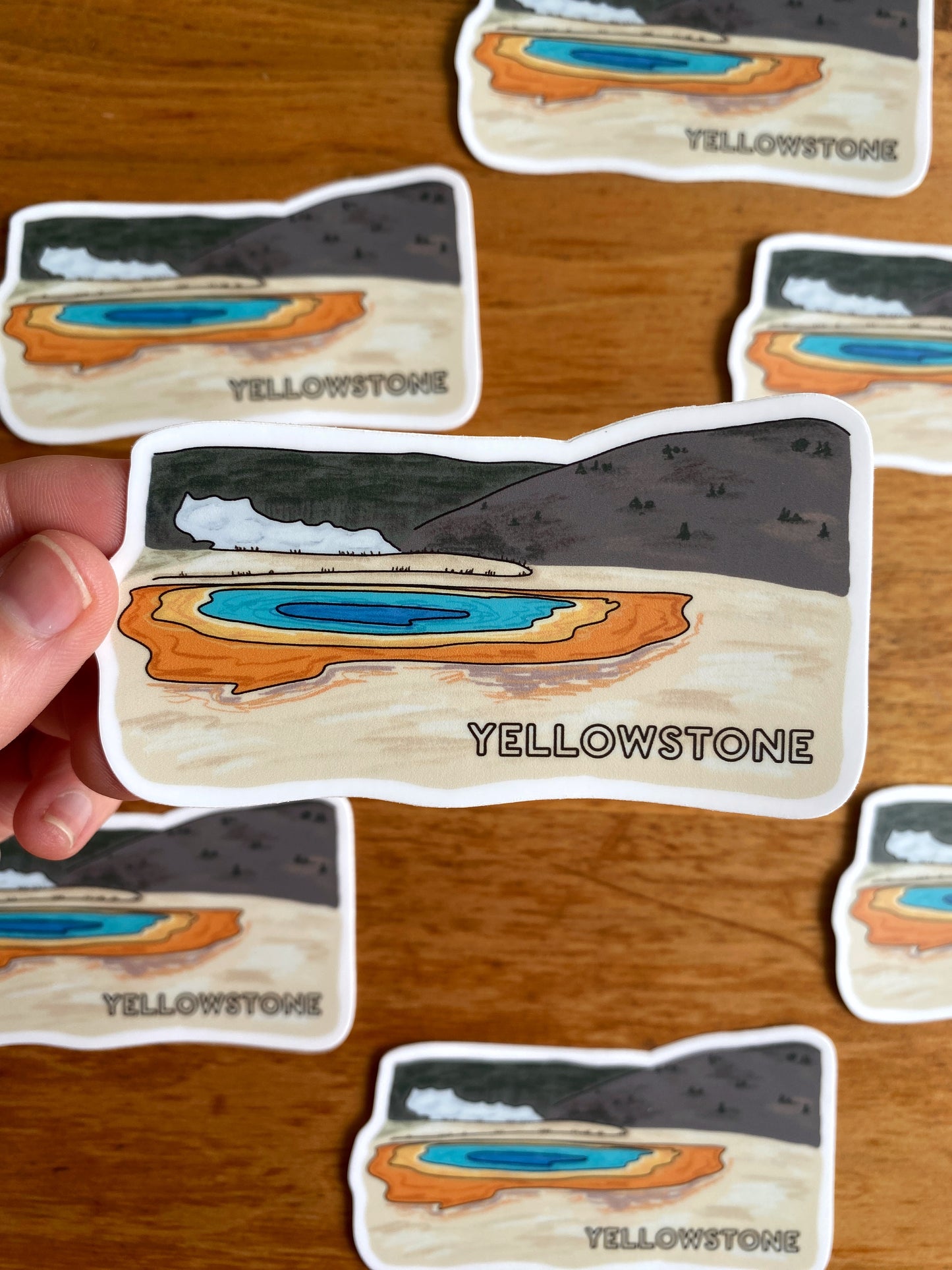 waterproof yellowstone national park sticker