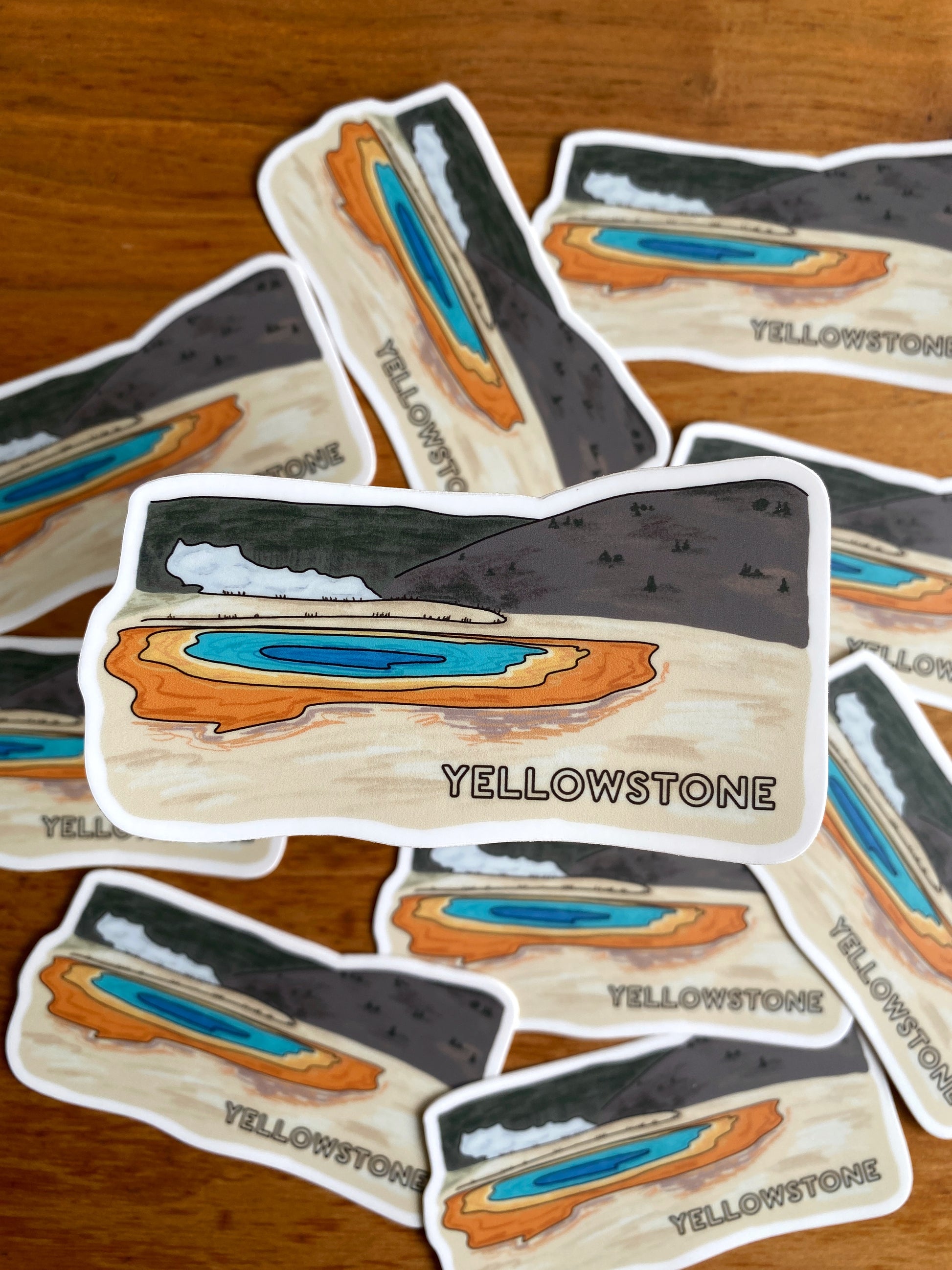 waterproof yellowstone national park sticker