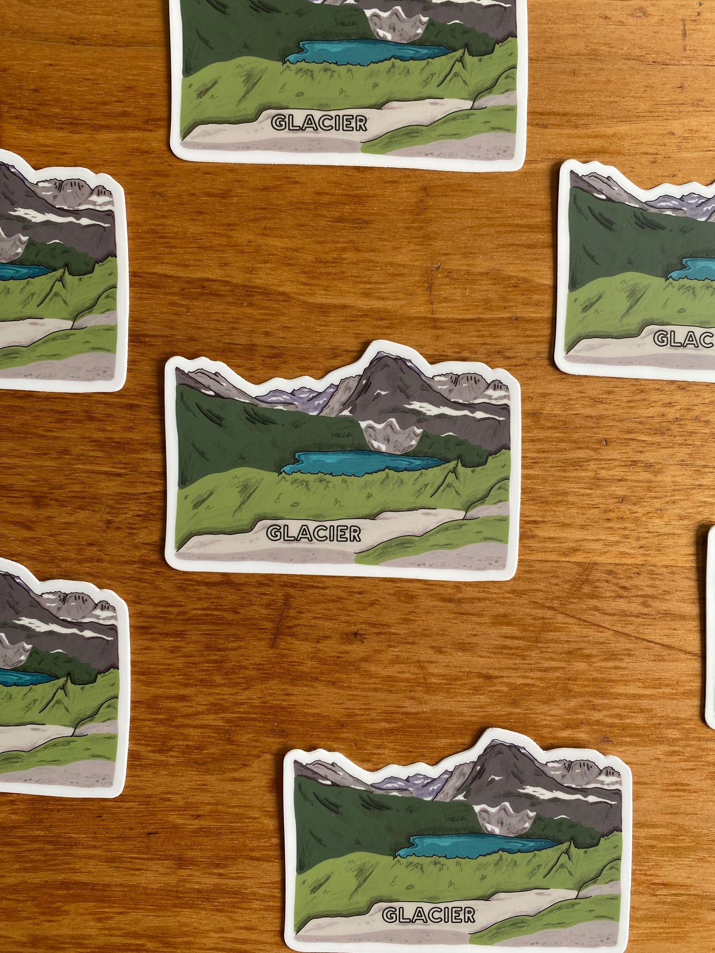 Waterproof glacier national park sticker