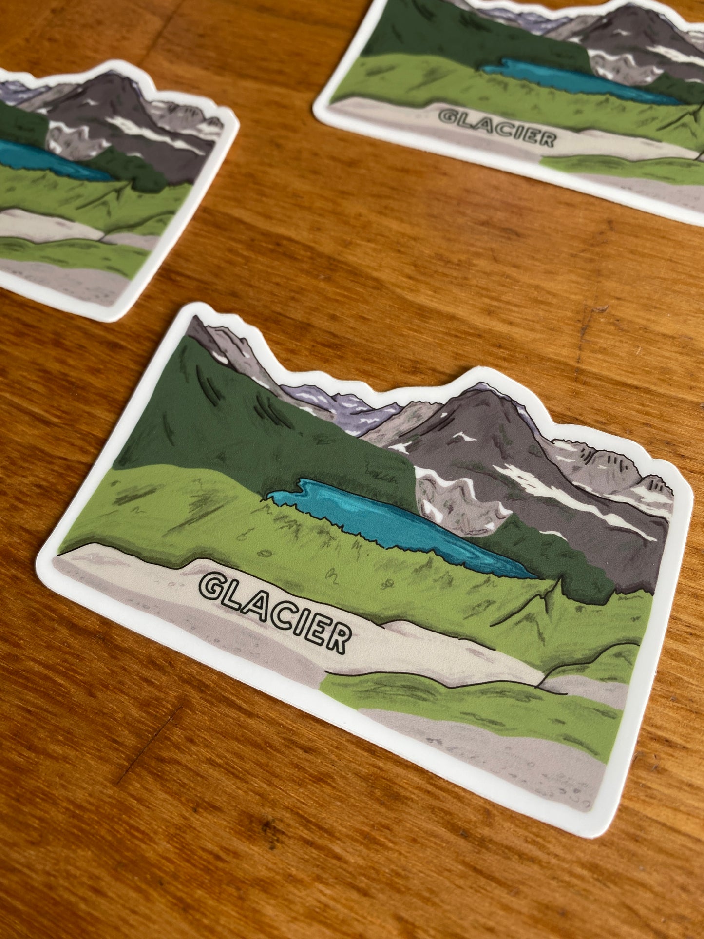 Waterproof glacier national park sticker