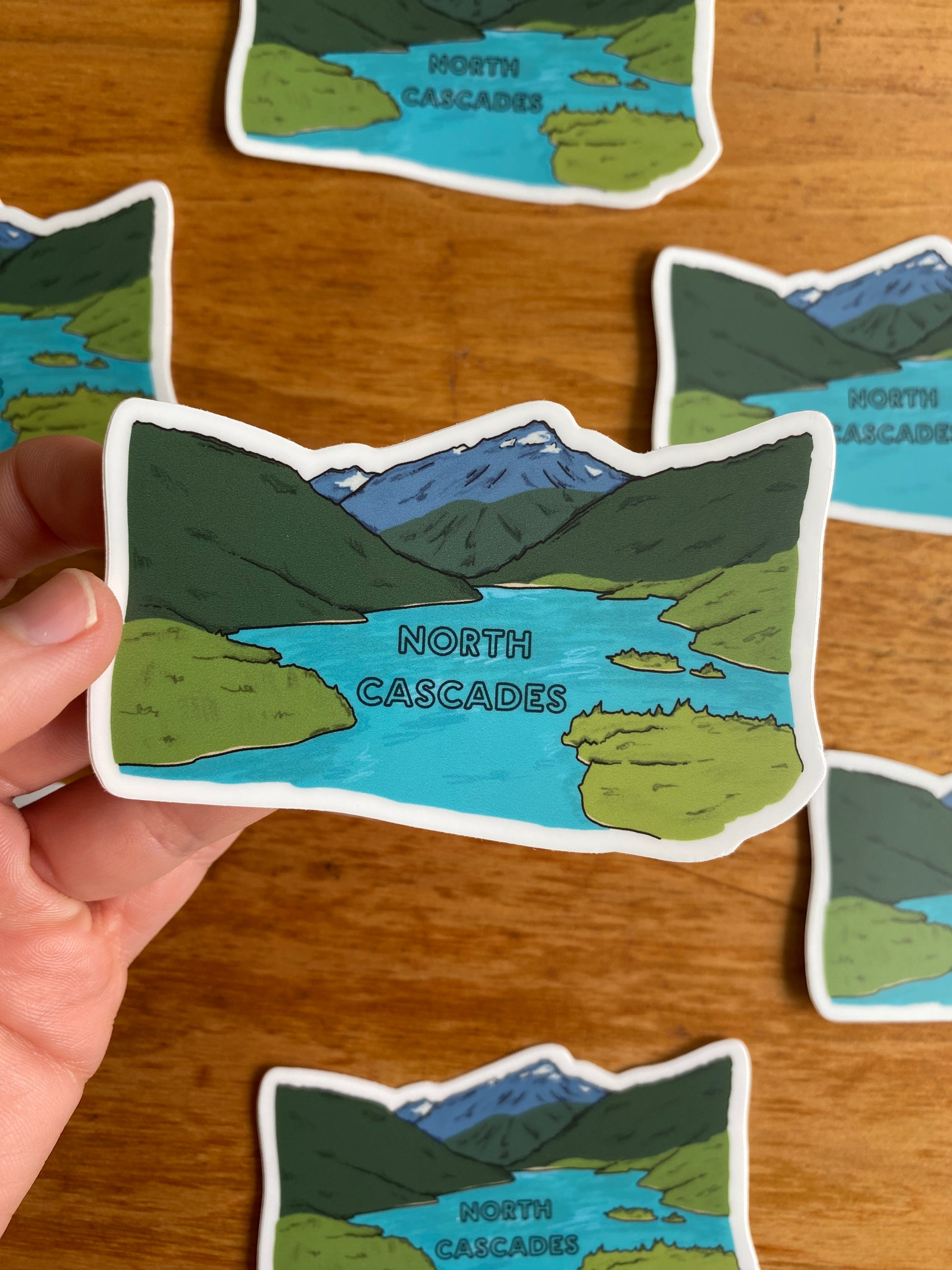 Waterproof North Cascades National Park sticker