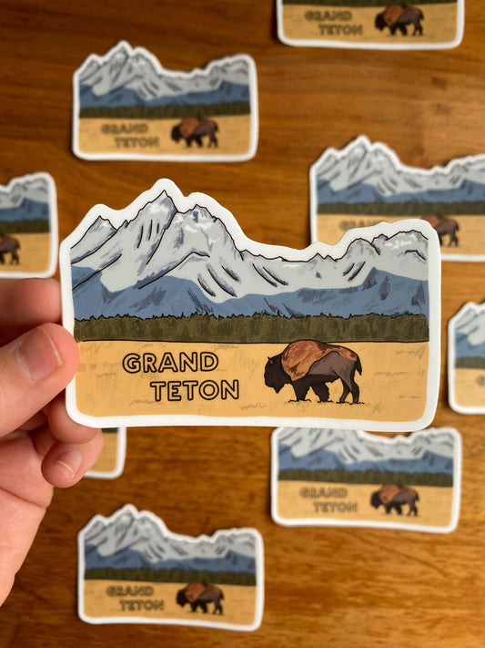 Waterproof grand teton national park sticker