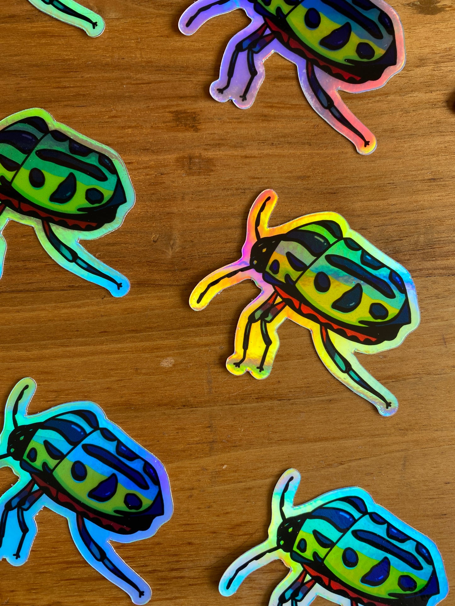 Holographic waterproof jewel bug sticker