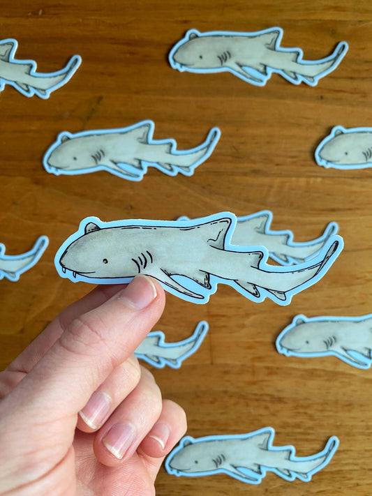 Watercolor nurse shark sticker