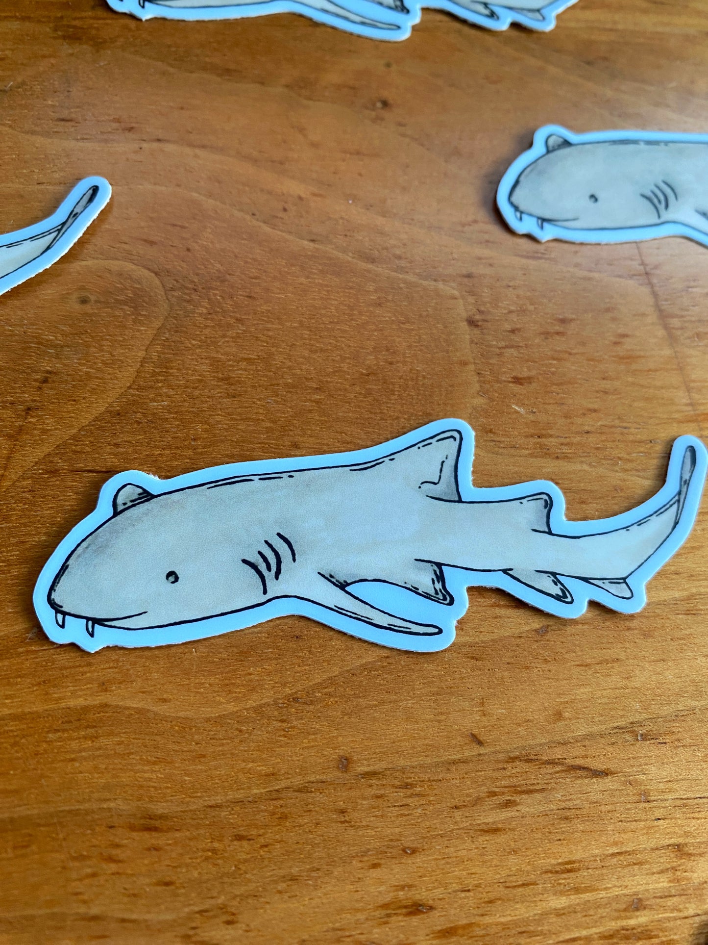 Watercolor nurse shark sticker