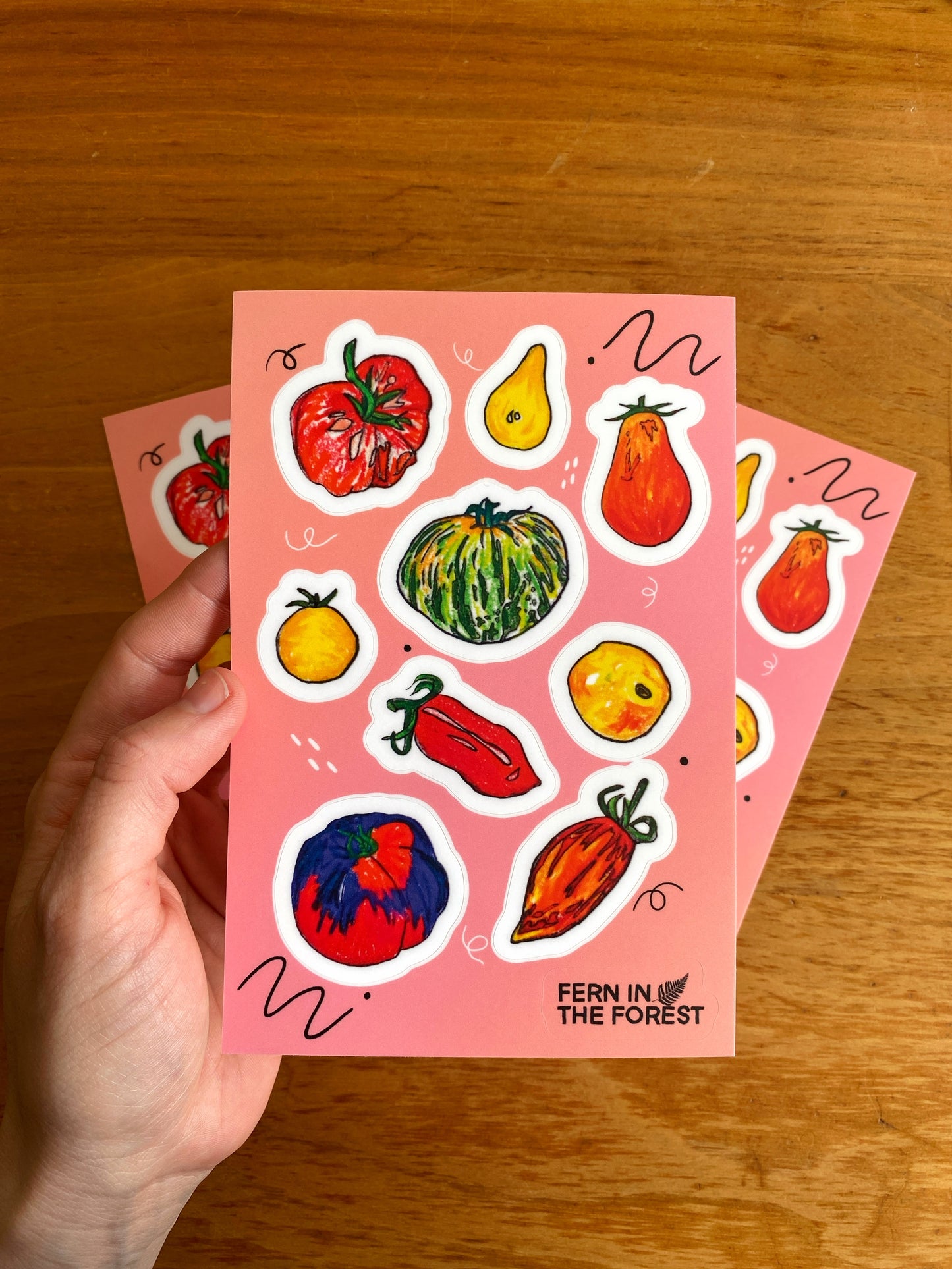 Tomato Mixed Media Sticker Sheet | 4" x 6"