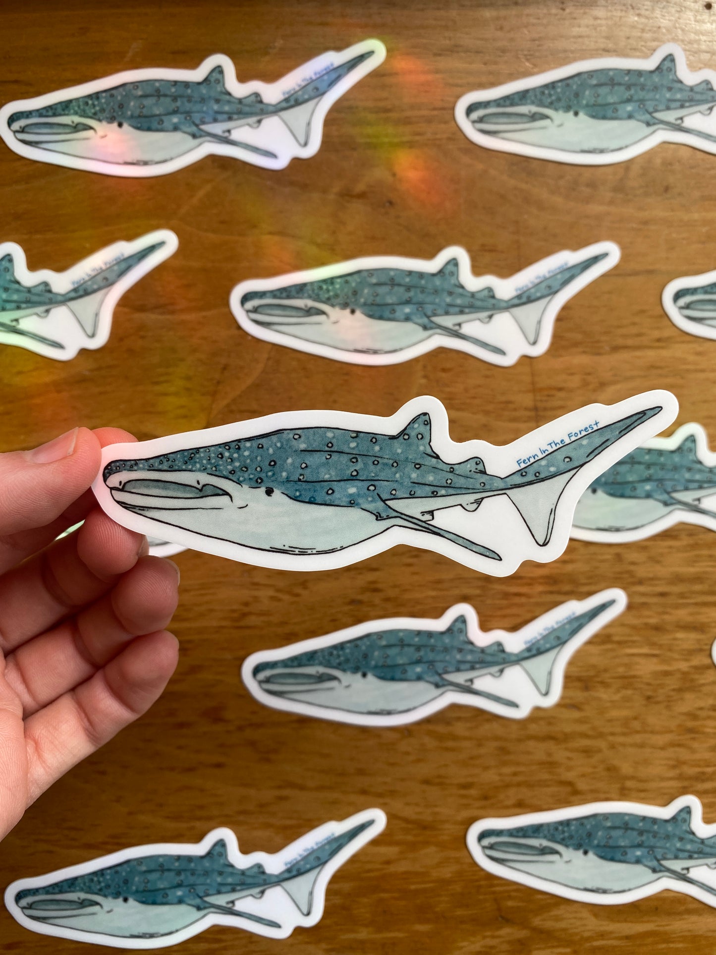 Whale Shark Watercolor Sticker | 4.25” x 1.4”