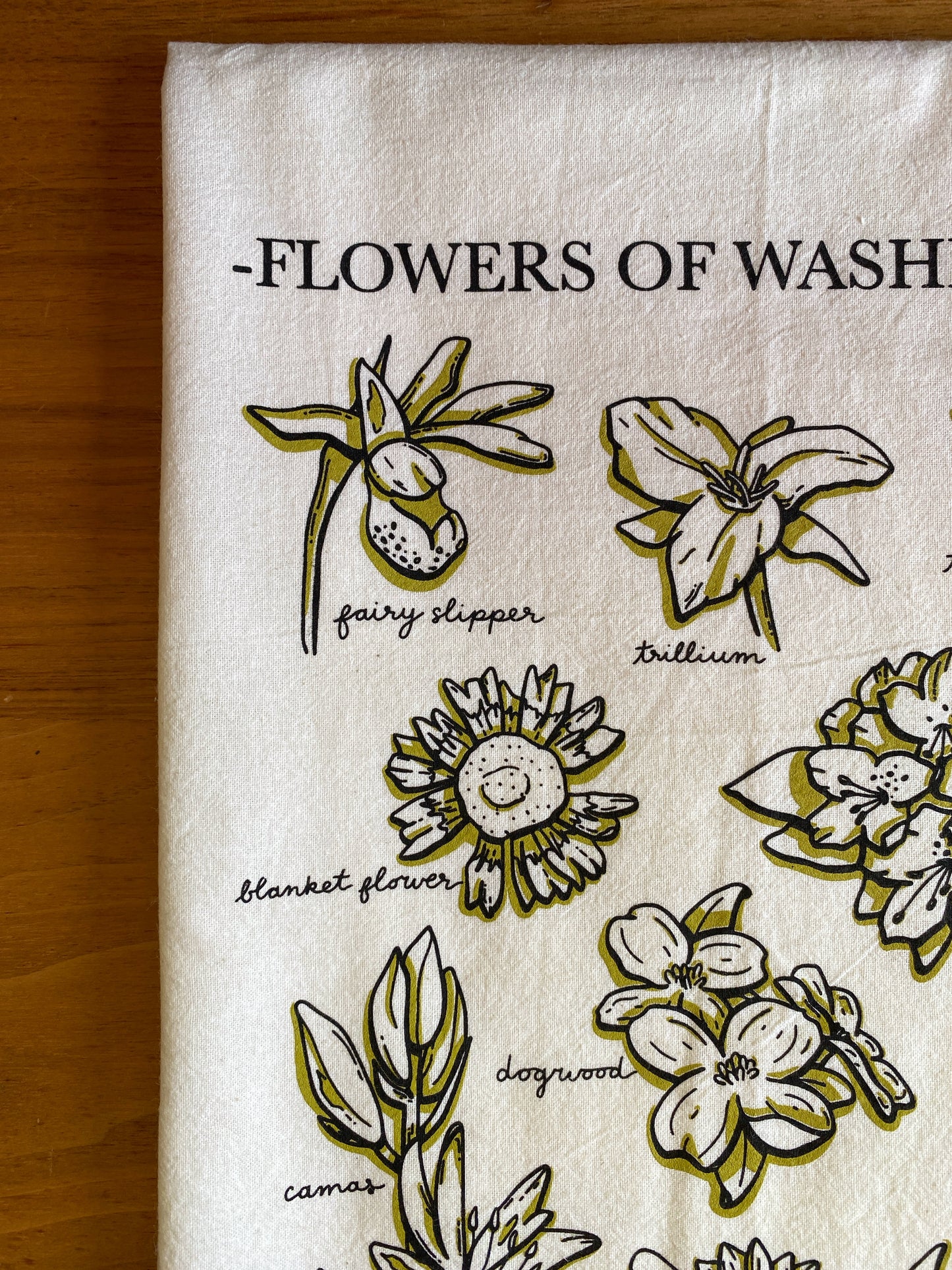 WA Wildflower Cotton Screen Printed Tea Towel