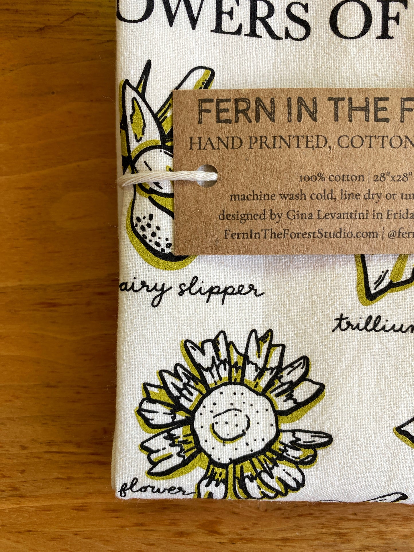 WA Wildflower Cotton Screen Printed Tea Towel