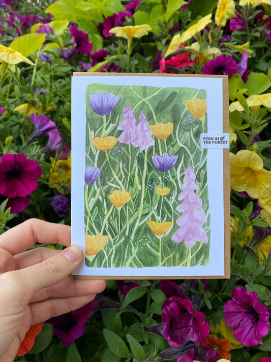 Flower Field Greeting Card
