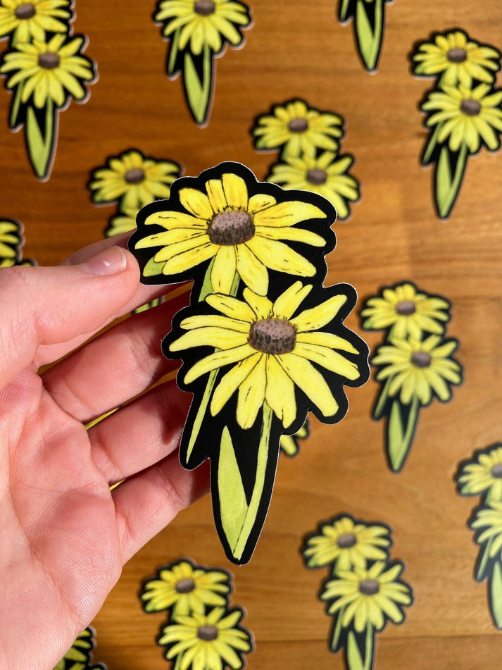 Black Eyed Susan Sticker- Watercolor Flower | 3.5