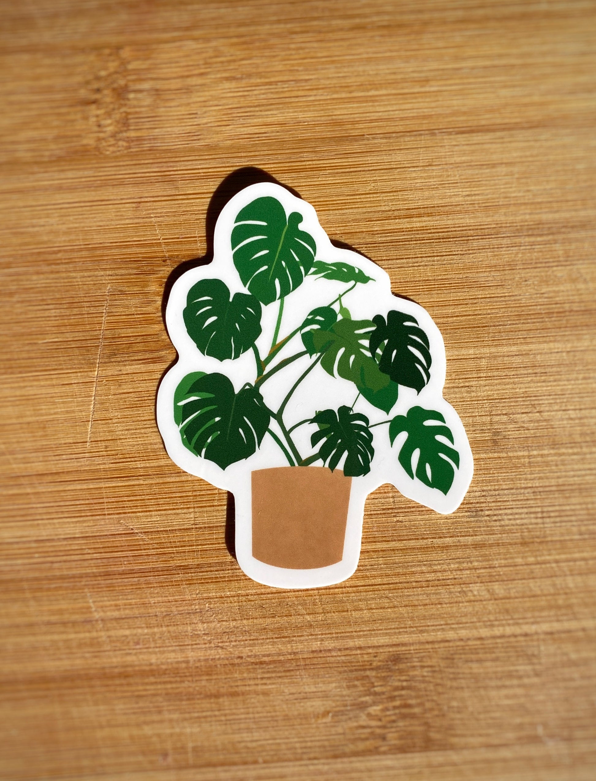 Waterproof monstera sticker