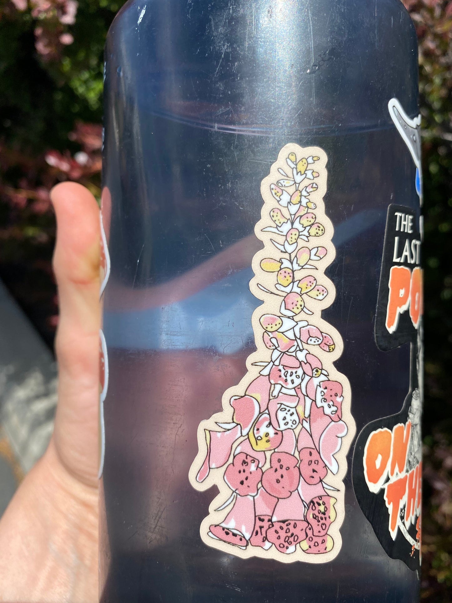 waterproof foxglove flower sticker