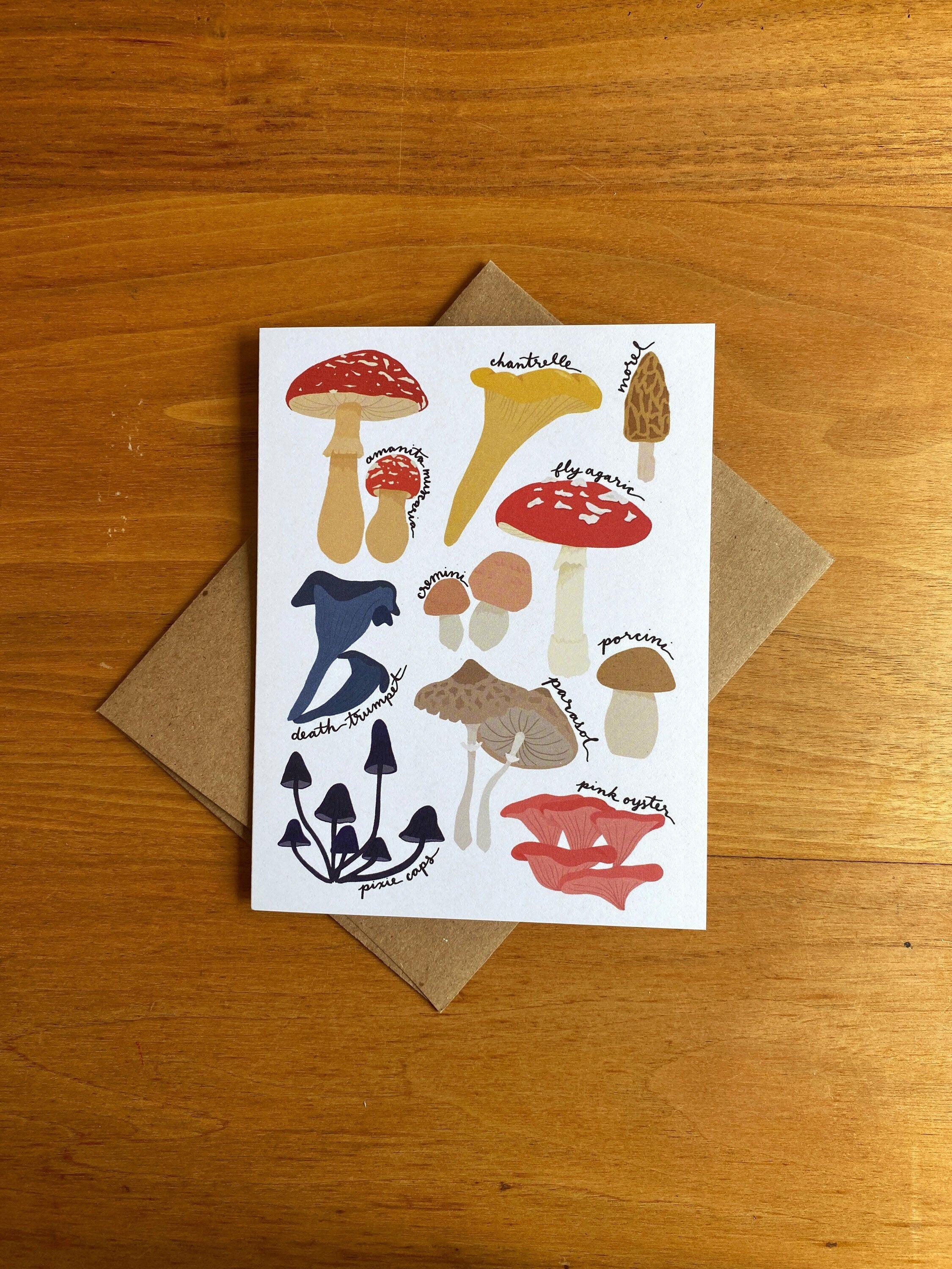 Mushroom Foraging Greeting Card – Fern In The Forest