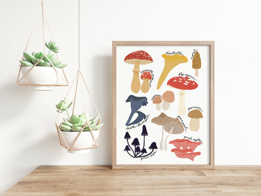 8" x 10" mushroom art print