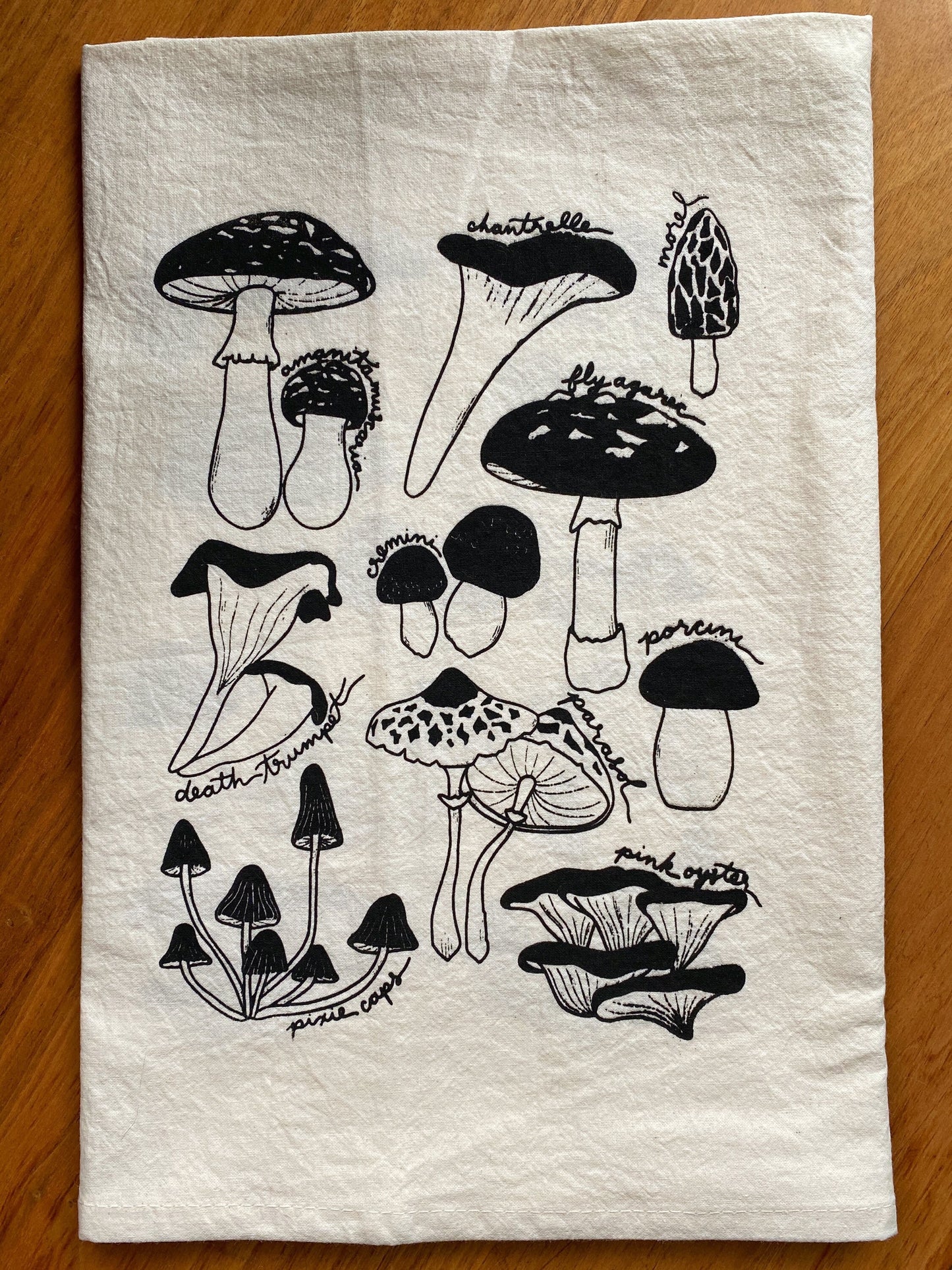 Mushroom cotton tea towel