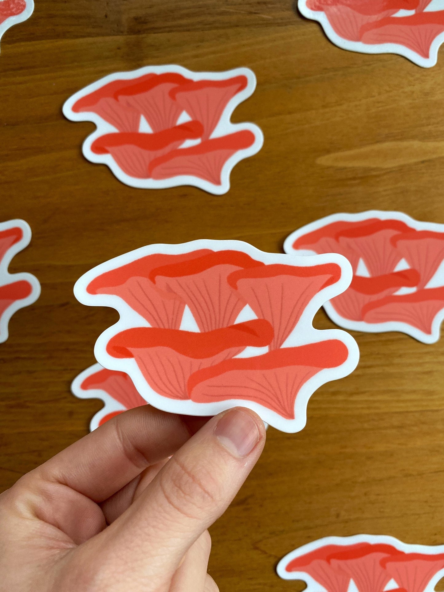 pink oyster mushroom sticker