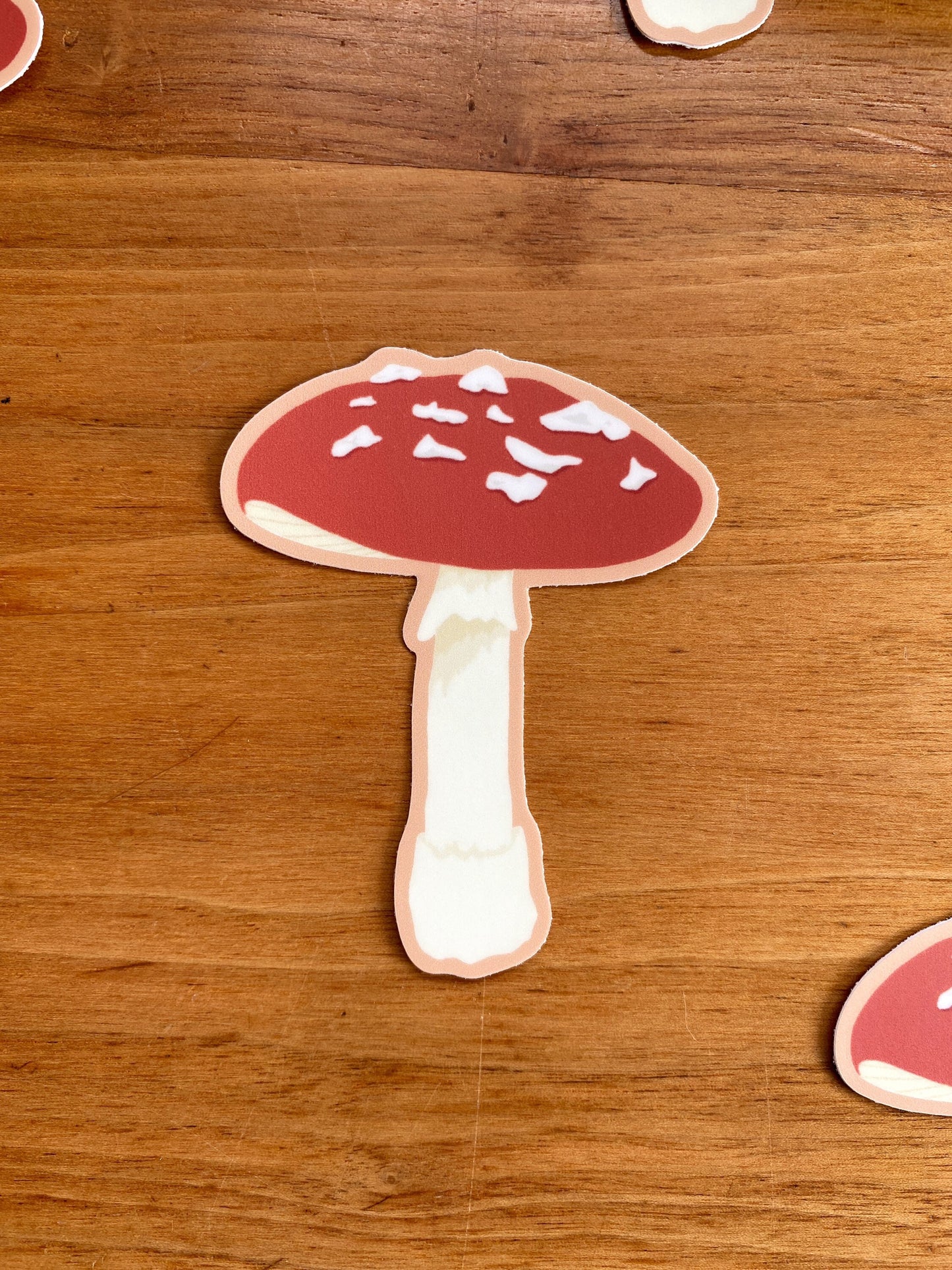 vred fly agaric mushroom waterproof sticker