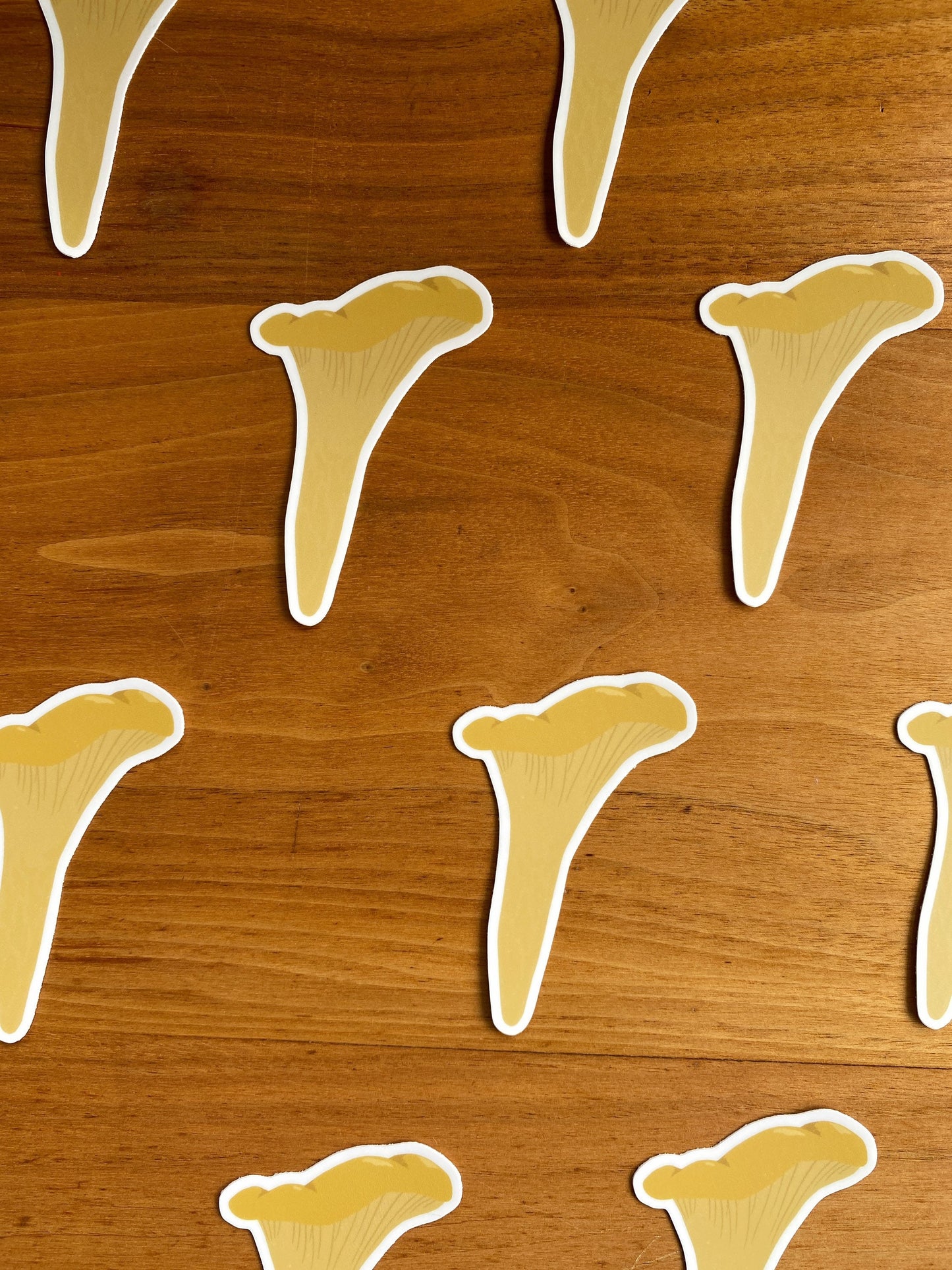 Waterproof chanterelle mushroom sticker