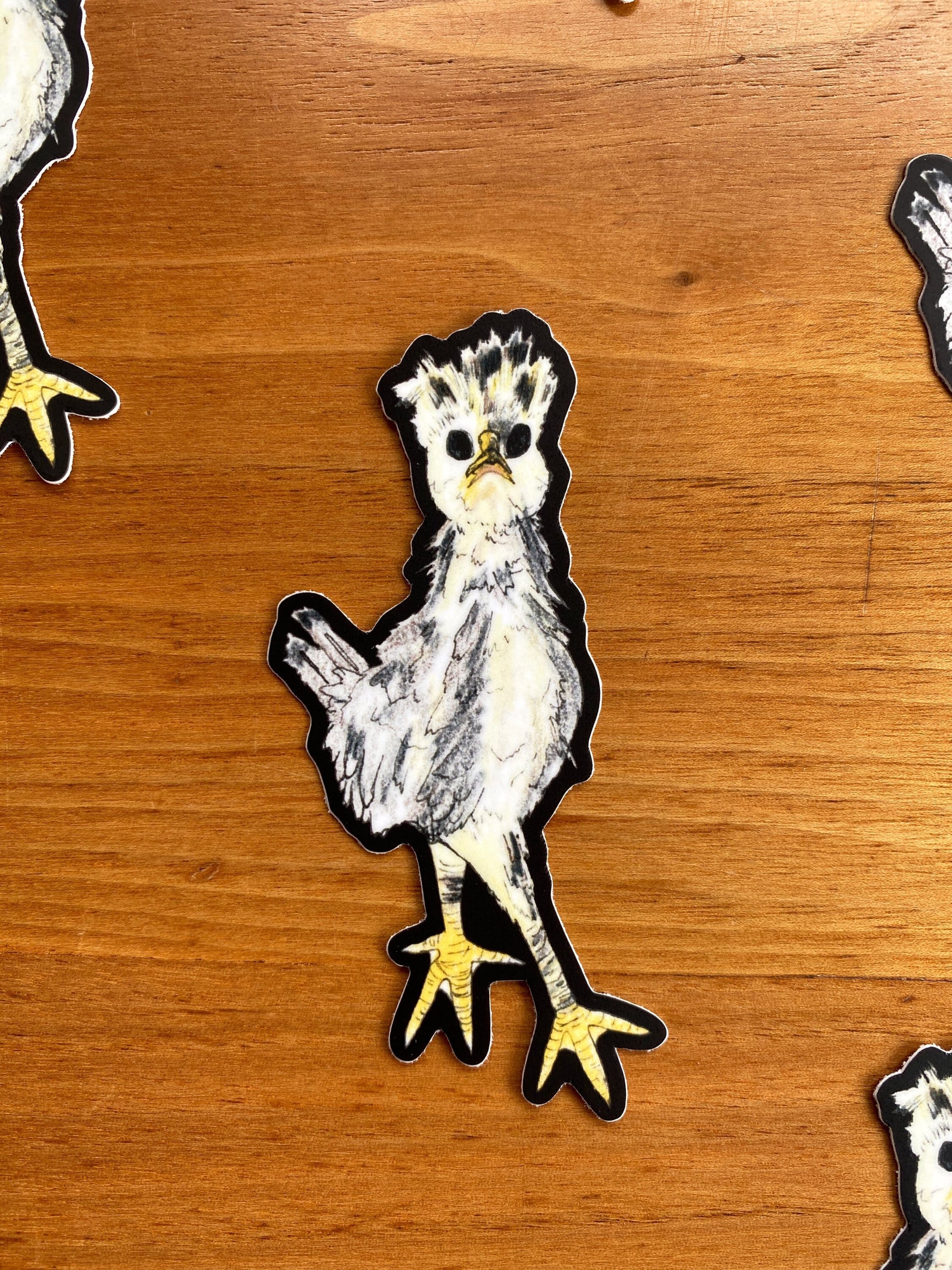 waterproof Mixed media chicken sticker