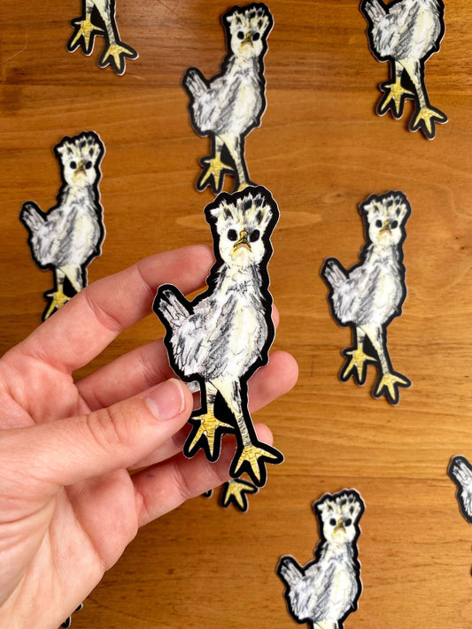 waterproof Mixed media chicken sticker