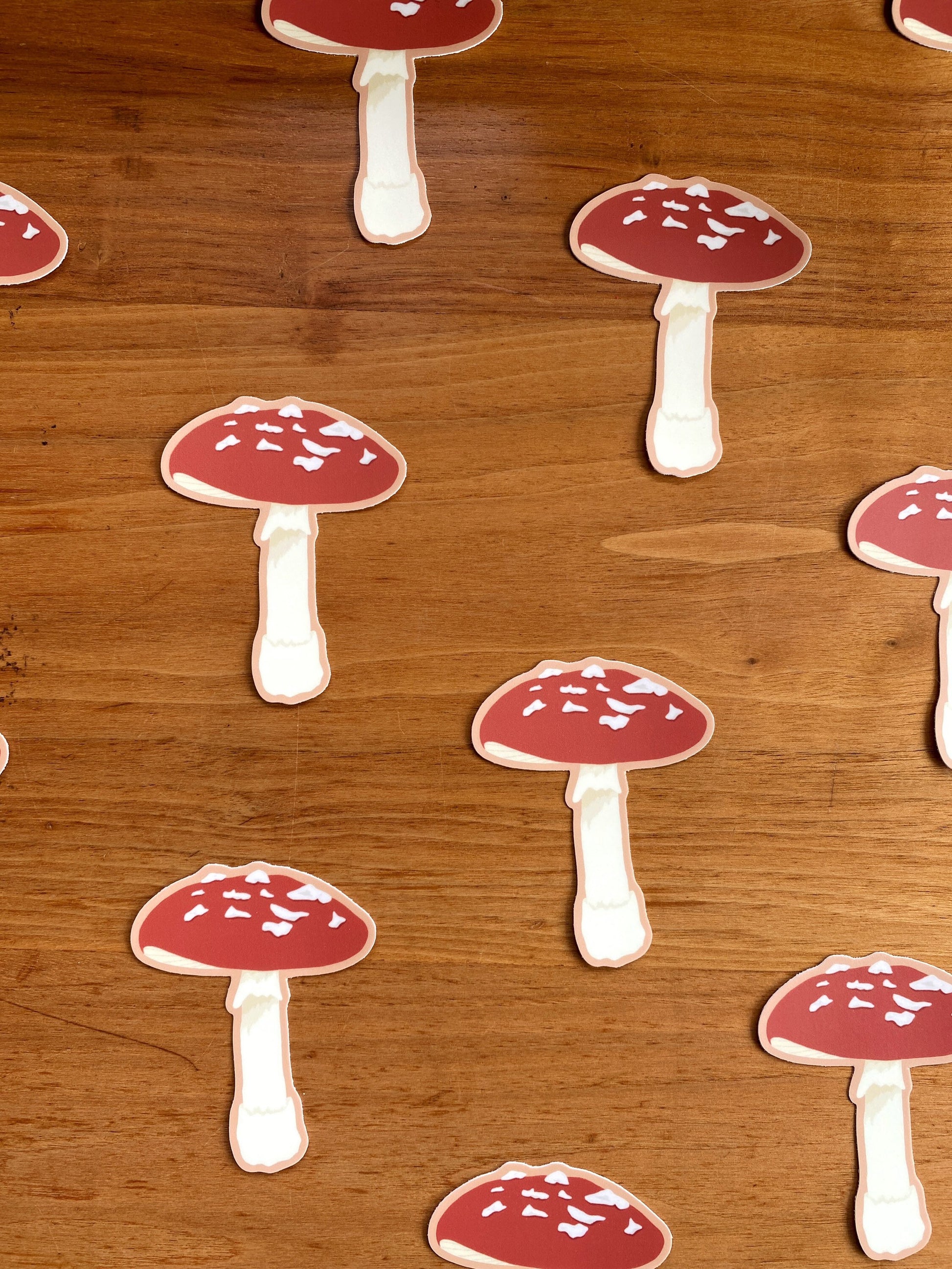 red fly agaric mushroom waterproof sticker