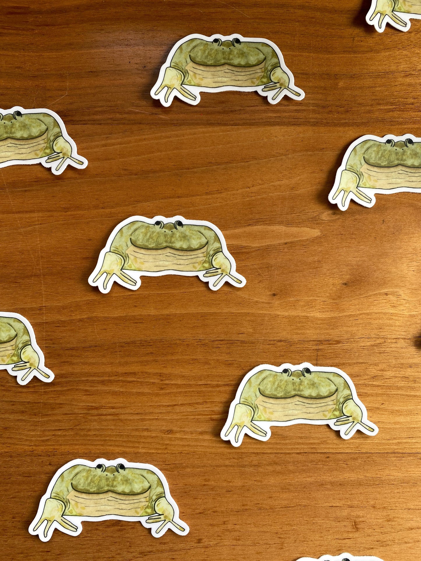 Budgett's frog watercolor sticker.