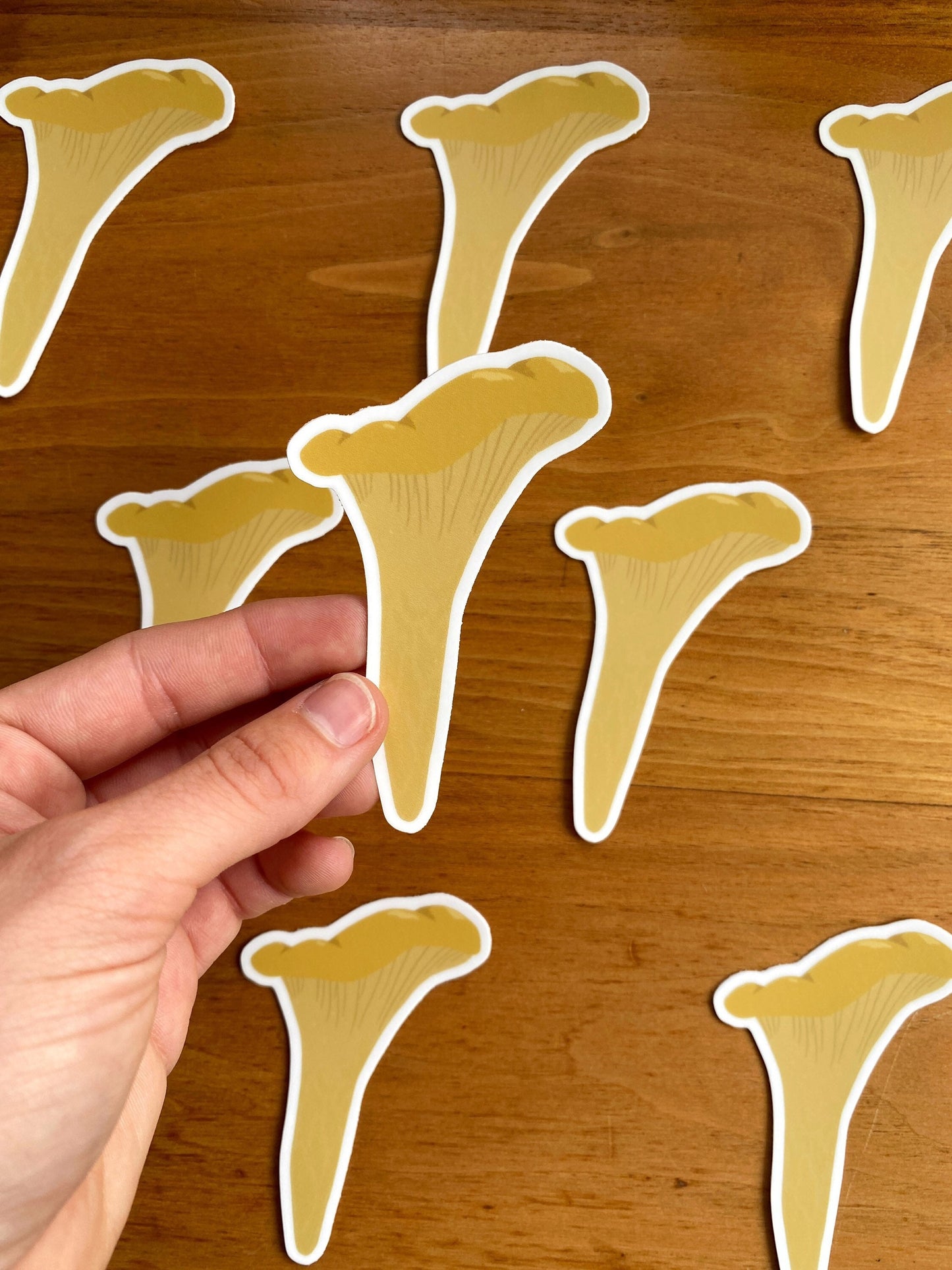 Waterproof chanterelle mushroom sticker